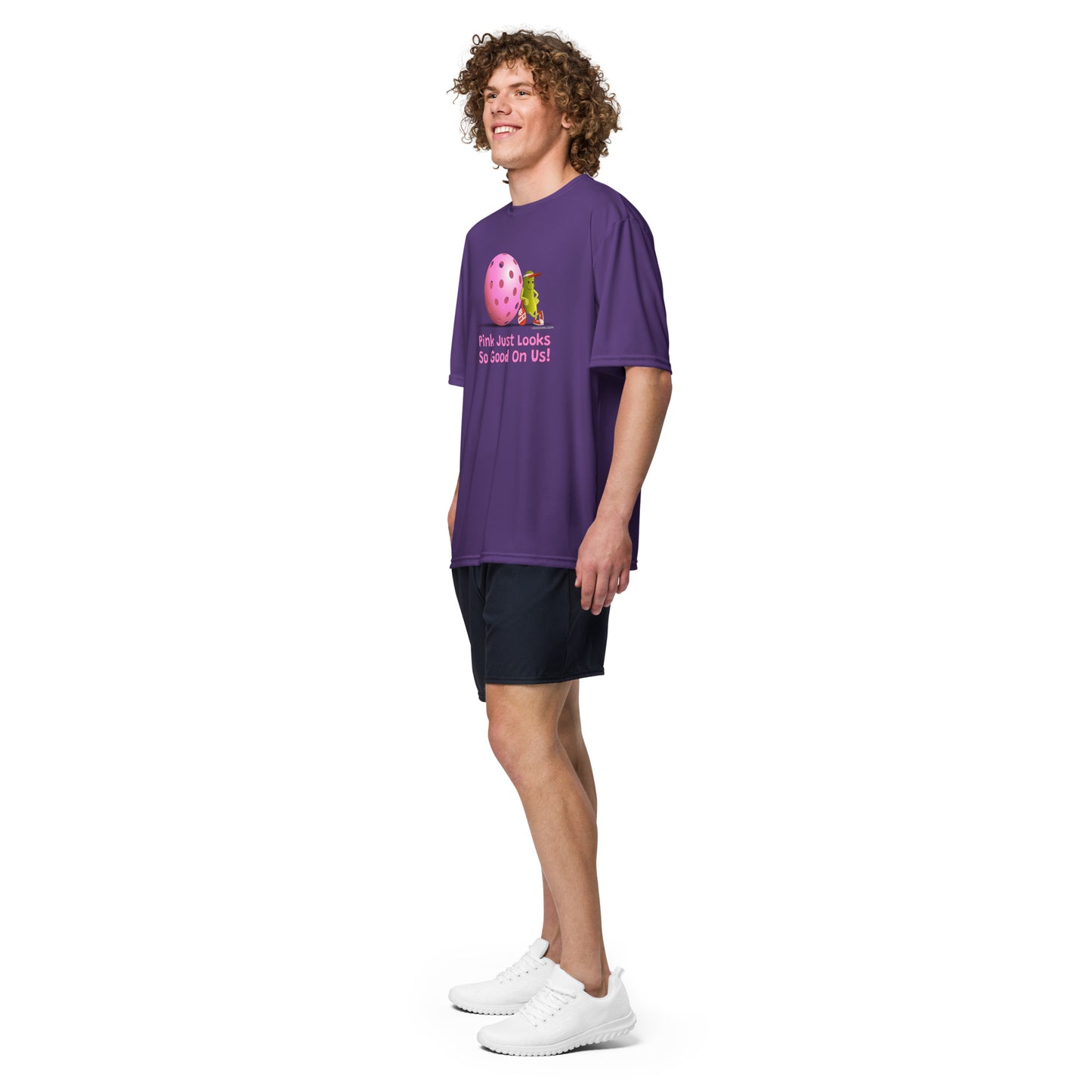 Performance Pickleball T-Shirt - Resting Pickleball - "Pink Looks So Good..." #pink - DocDink.com