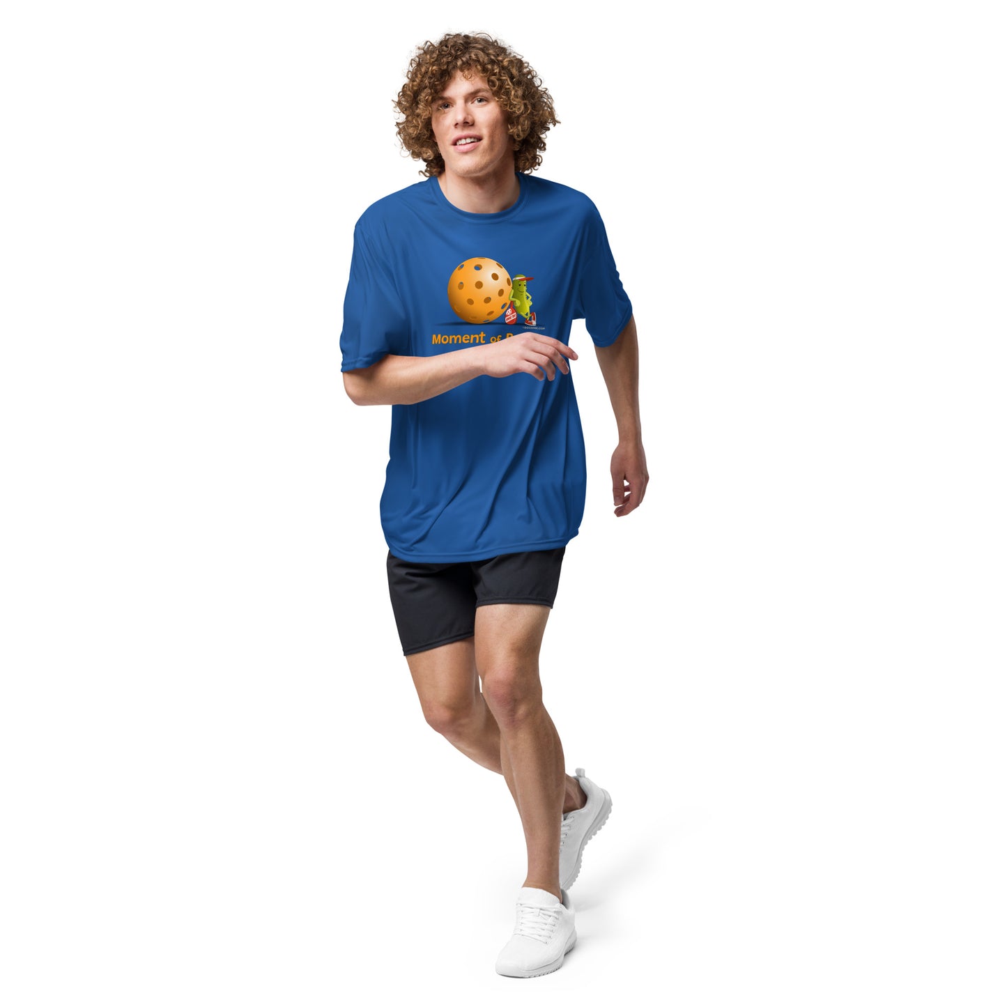 Performance Pickleball T-Shirt - Resting Pickleball - "Moment of Peace" - DocDink.com