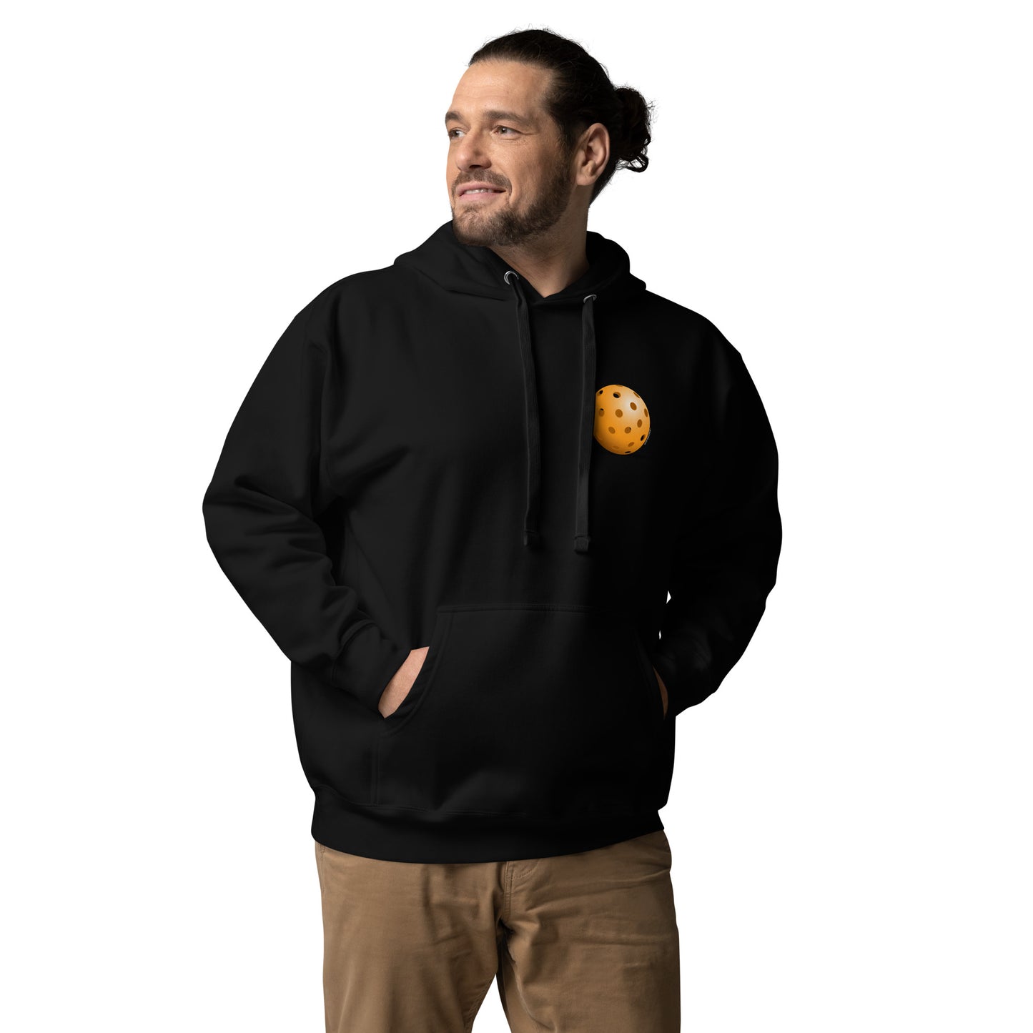 Warm Pickleball Hoodie - Resting Pickleball (back) + Pickleball (pocket) - DocDink.com