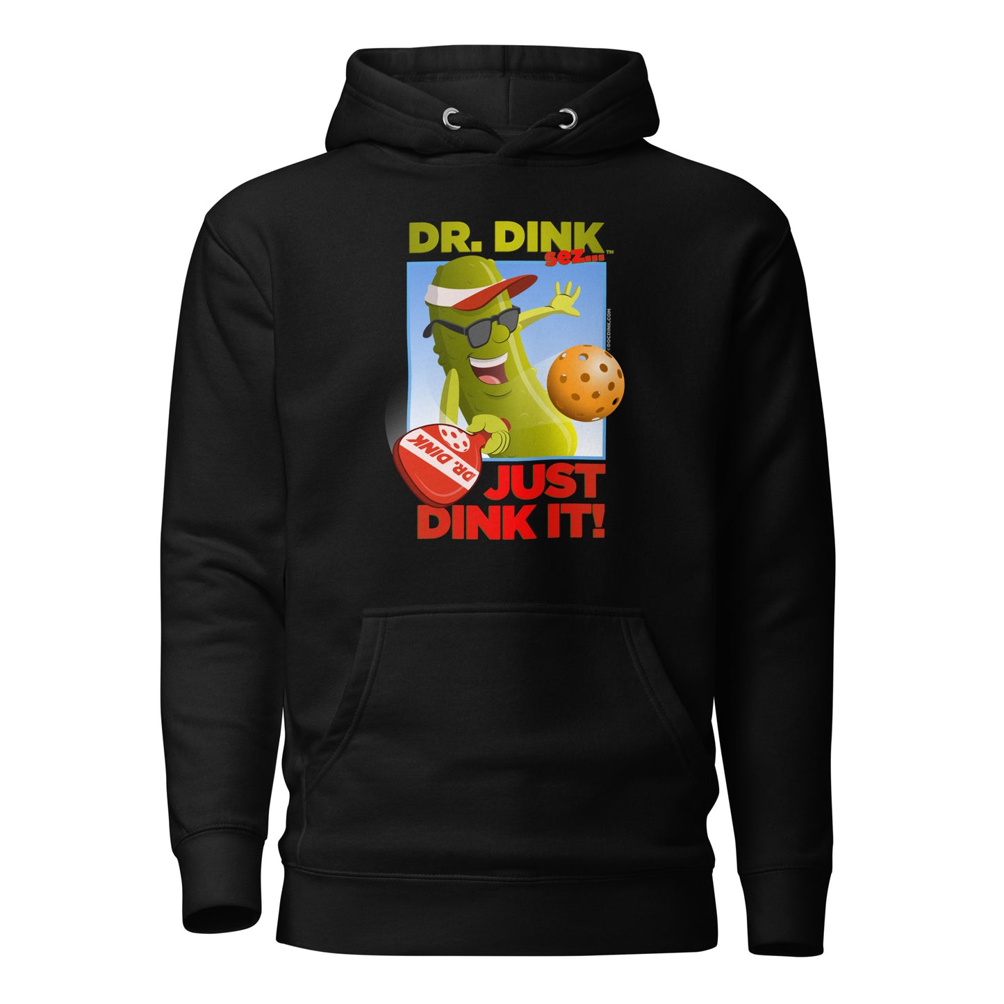 Warm Pickleball Hoodie - "Just Dink It!" - DocDink.com