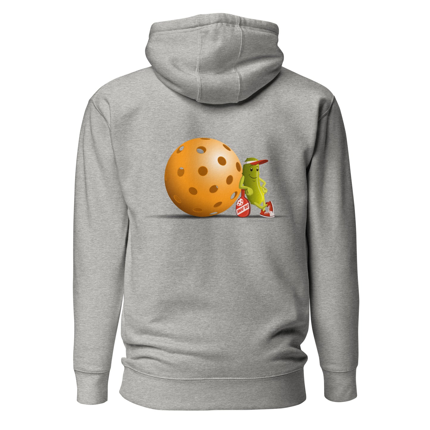 Warm Pickleball Hoodie - Resting Pickleball (back) + Pickleball (pocket) - DocDink.com