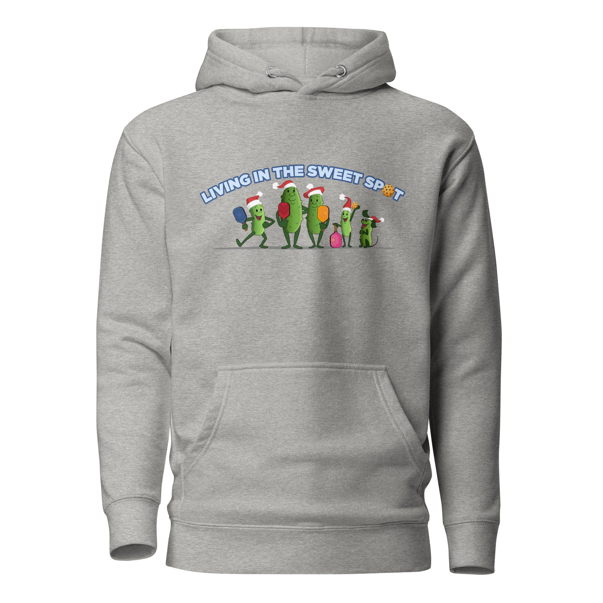 Warm Pickleball Hoodie - Pickleball Family XMAS - "Living in the Sweet Spot" - DocDink.com