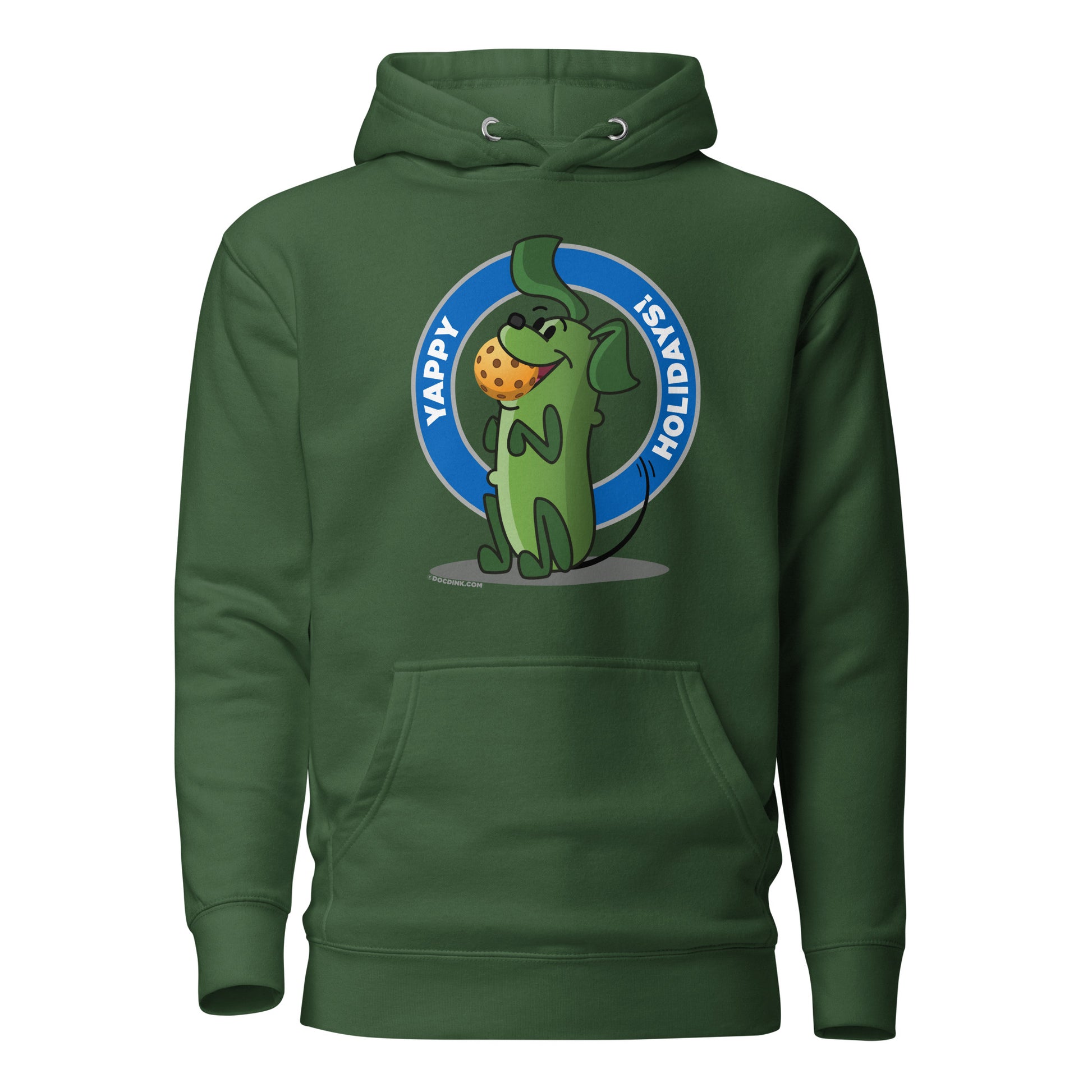 Warm Pickleball Hoodie - Pickles "Yappy Holidays" - DocDink.com