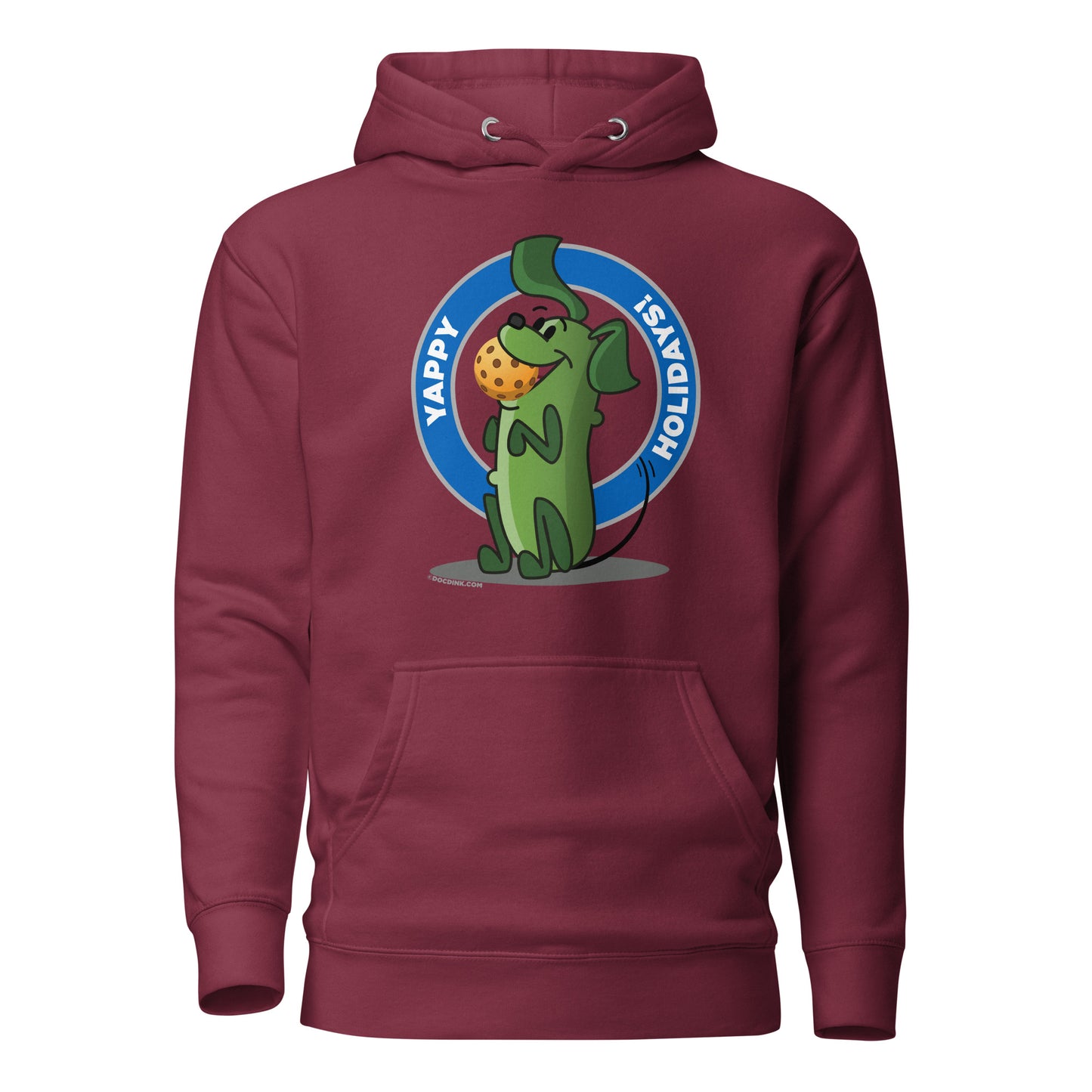 Warm Pickleball Hoodie - Pickles "Yappy Holidays" - DocDink.com