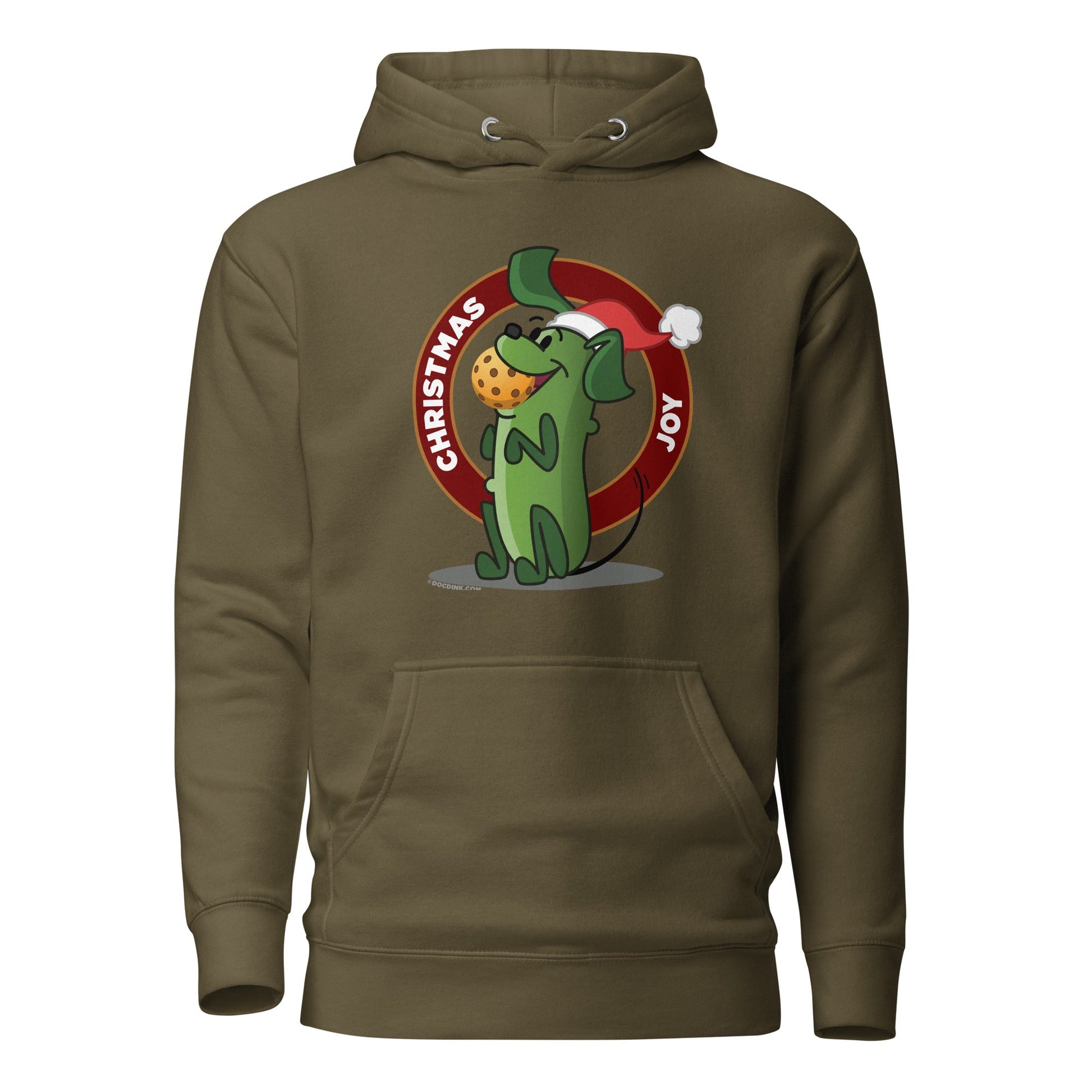 Warm Pickleball Hoodie - Pickles "Christmas Joy" - DocDink.com