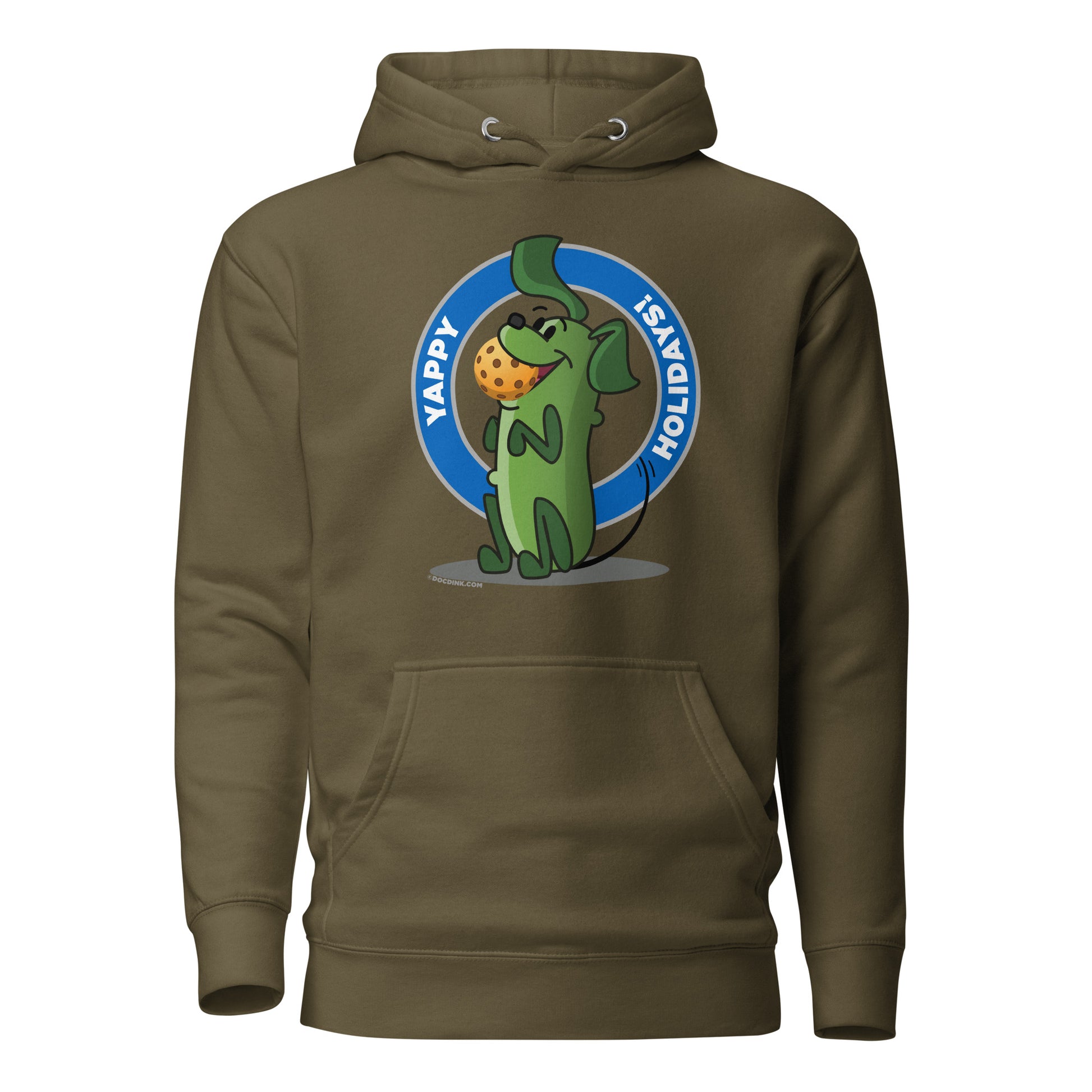 Warm Pickleball Hoodie - Pickles "Yappy Holidays" - DocDink.com