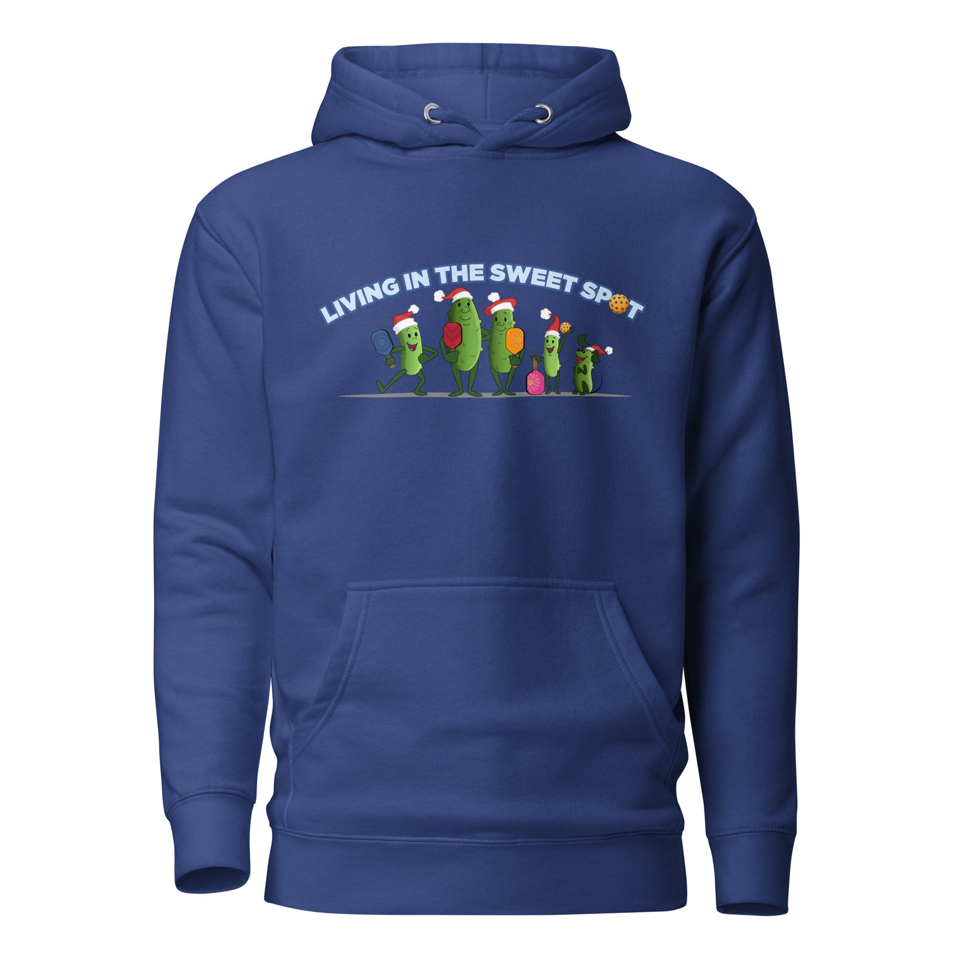 Warm Pickleball Hoodie - Pickleball Family XMAS - "Living in the Sweet Spot" - DocDink.com