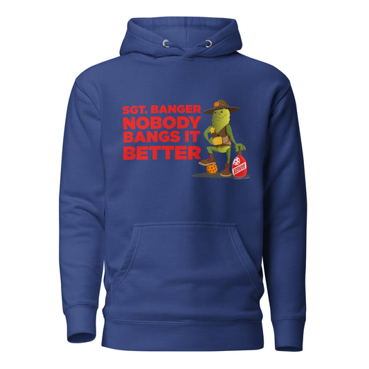 Warm Pickleball Hoodie - "Nobody Bangs it Better" - DocDink.com