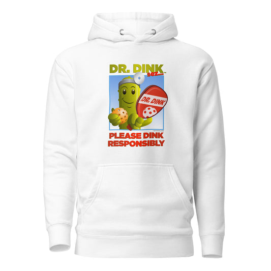 Warm Pickleball Hoodie - "Please Dink Responsibly" - DocDink.com