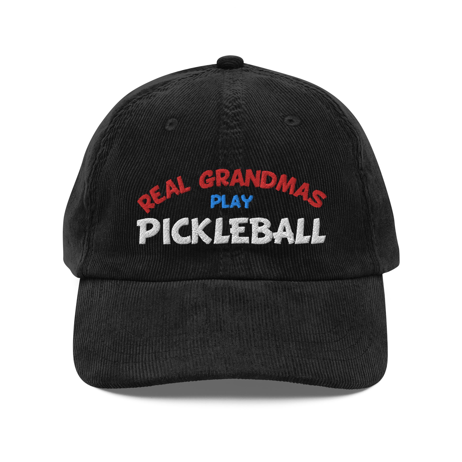 Vintage Corduroy Cap - "REAL Grandmas Play Pickleball" - DocDink.com