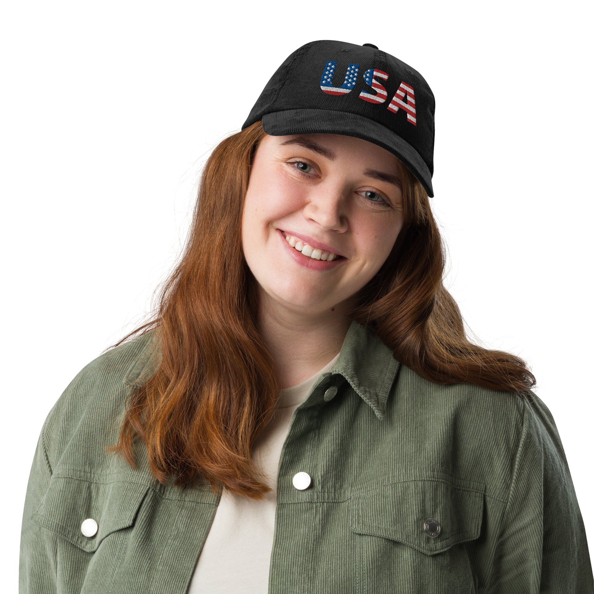 Vintage Corduroy Cap - "USA" - DocDink.com