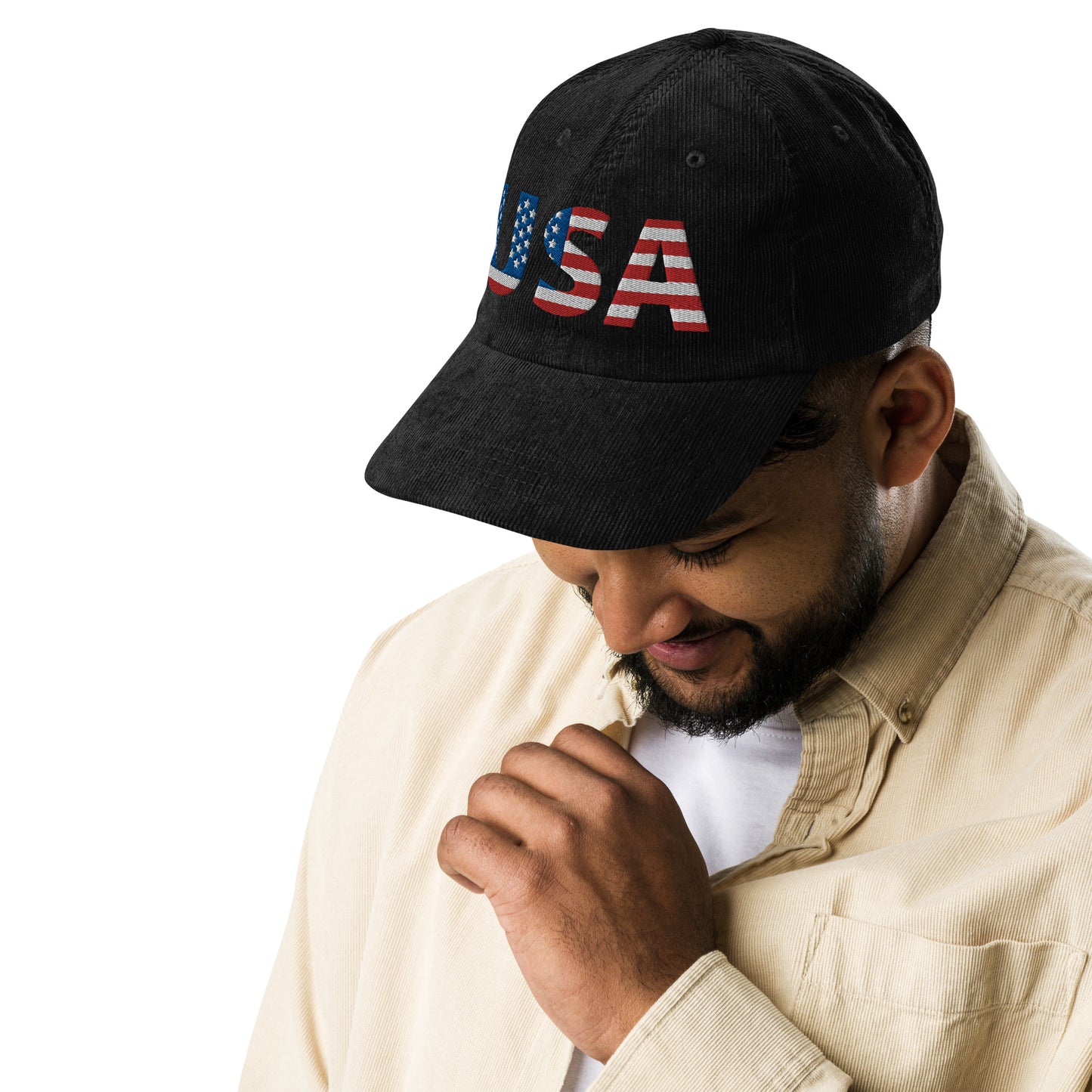 Vintage Corduroy Cap - "USA" - DocDink.com