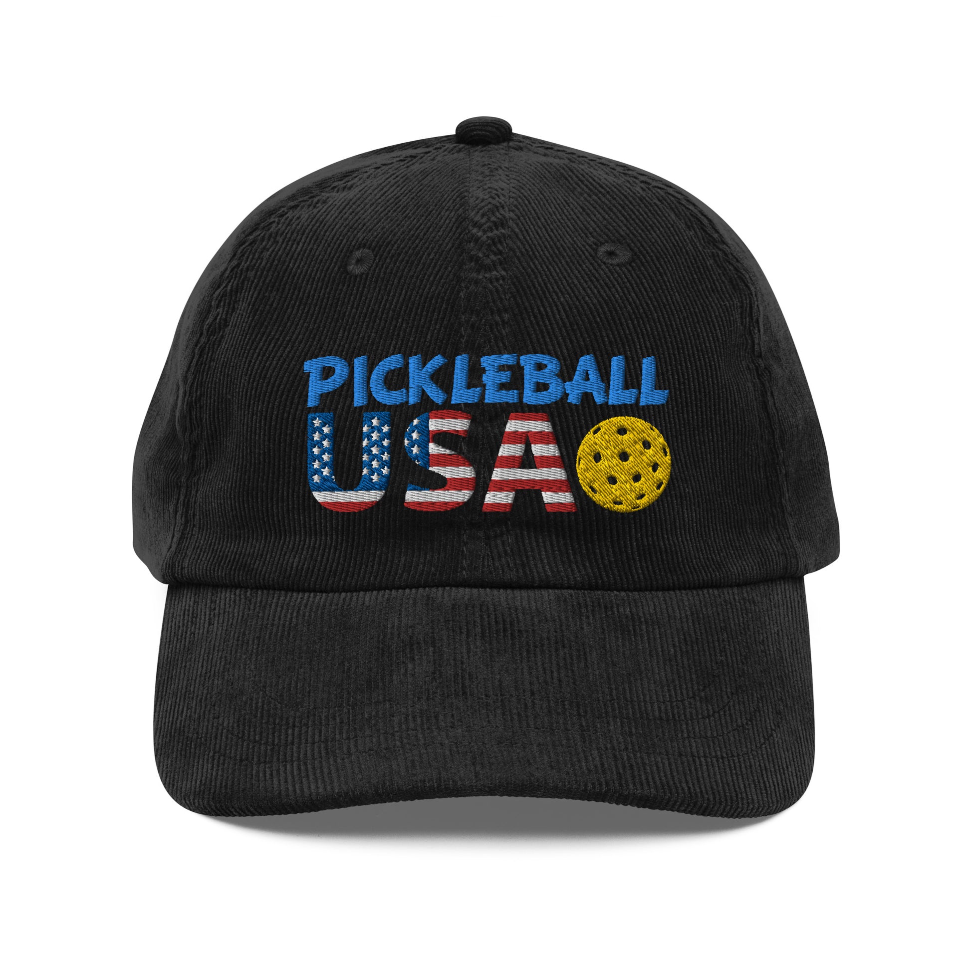 Vintage Corduroy Cap - "Pickleball USA" + ball - DocDink.com