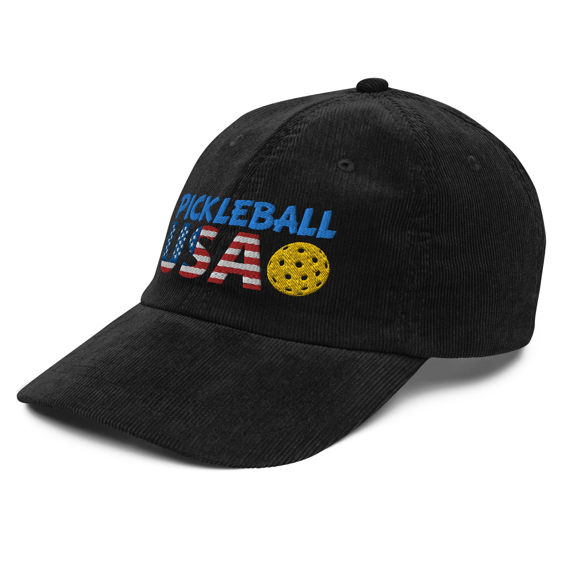 Vintage Corduroy Cap - "Pickleball USA" + ball - DocDink.com