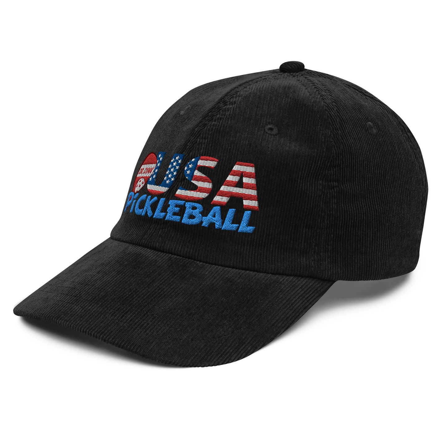 Vintage Corduroy Cap - "Pickleball USA" w/paddle - DocDink.com