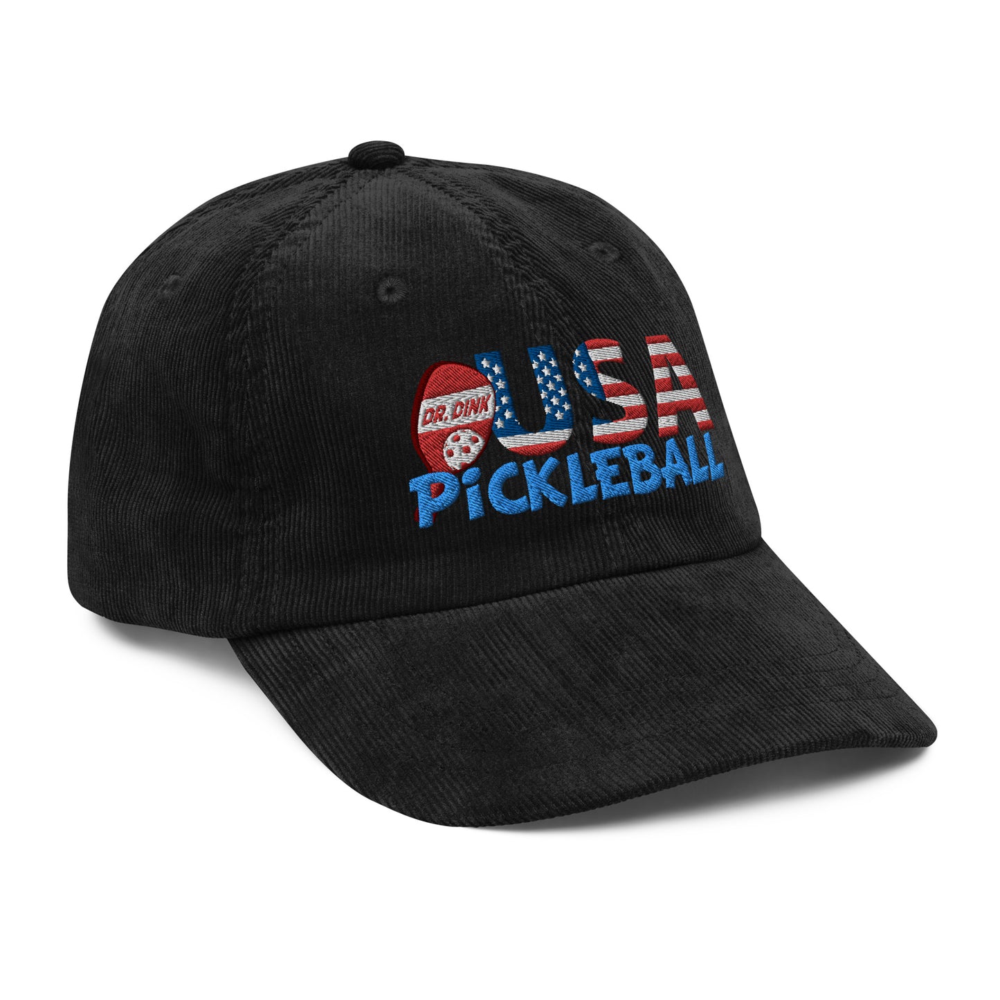 Vintage Corduroy Cap - "Pickleball USA" w/paddle - DocDink.com