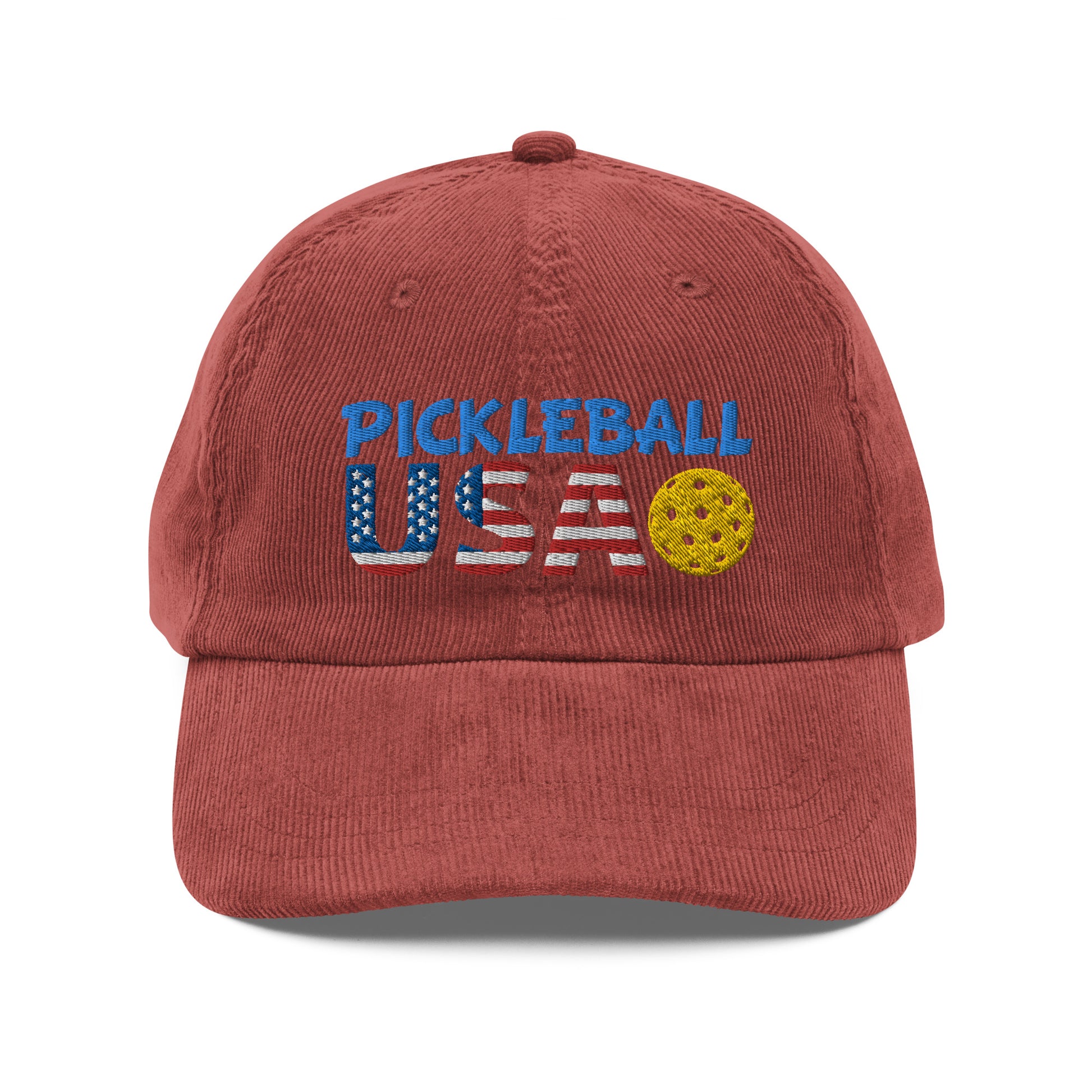 Vintage Corduroy Cap - "Pickleball USA" + ball - DocDink.com