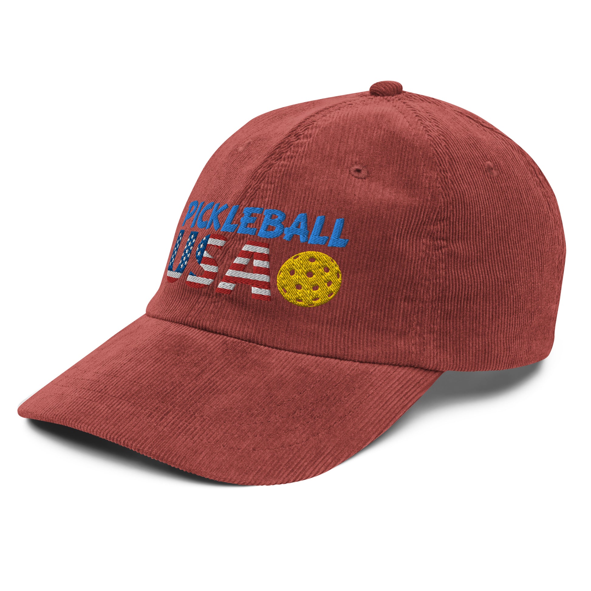 Vintage Corduroy Cap - "Pickleball USA" + ball - DocDink.com