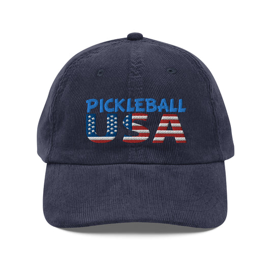 Vintage Corduroy Cap - "Pickleball USA" - DocDink.com