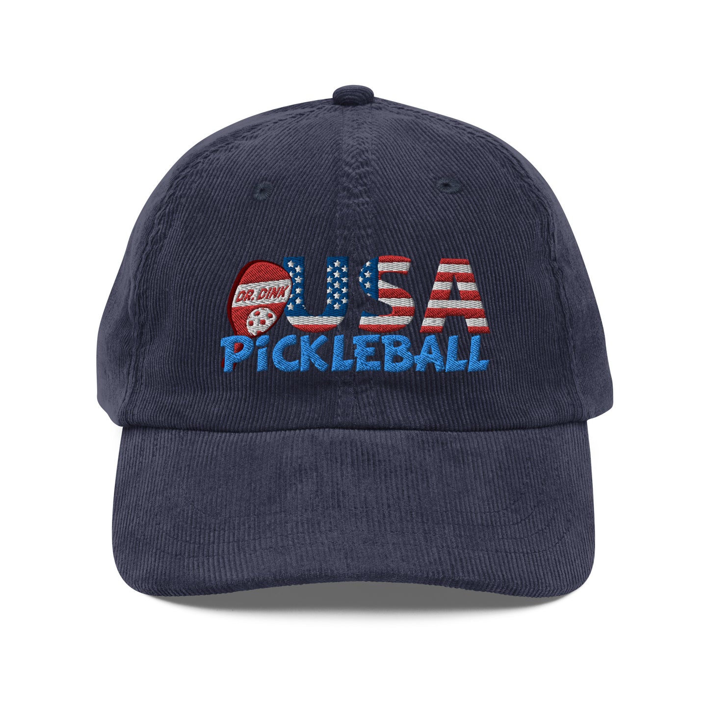 Vintage Corduroy Cap - "Pickleball USA" w/paddle - DocDink.com