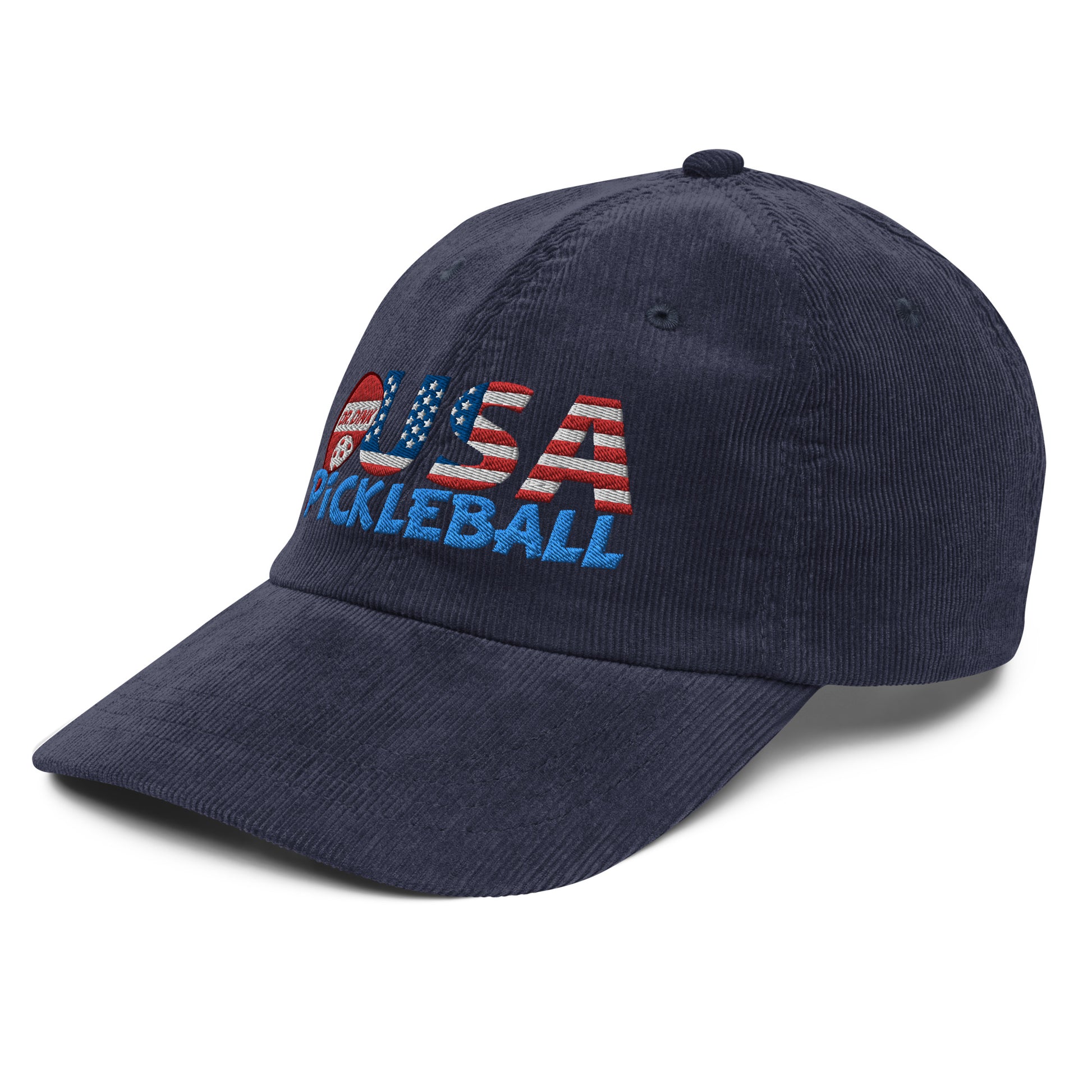 Vintage Corduroy Cap - "Pickleball USA" w/paddle - DocDink.com