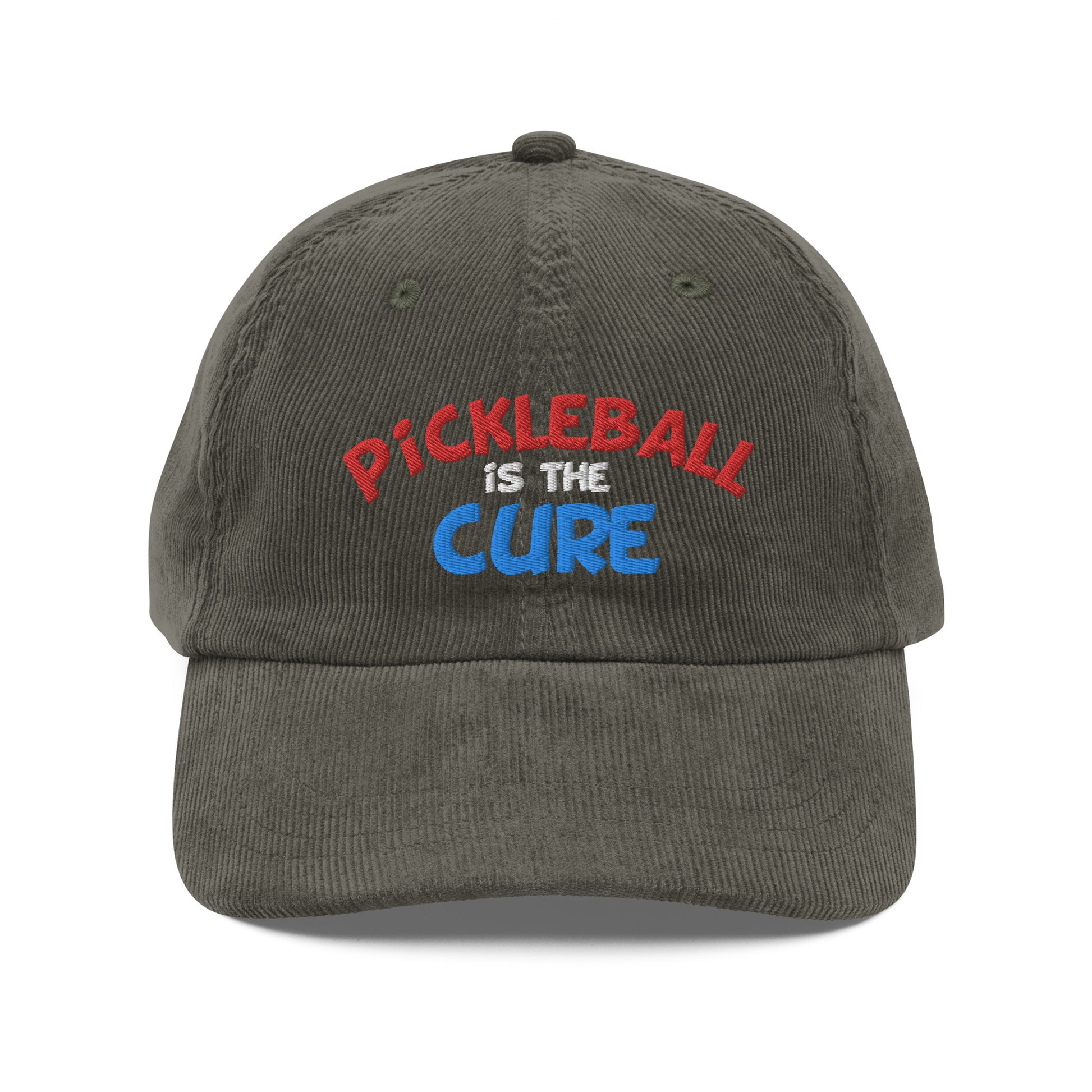 Vintage Corduroy Cap - "Pickleball is the Cure" - DocDink.com