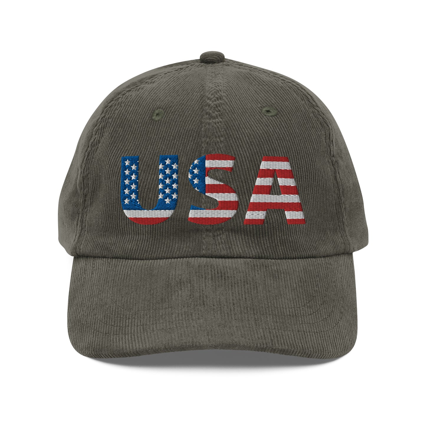 Vintage Corduroy Cap - "USA" - DocDink.com