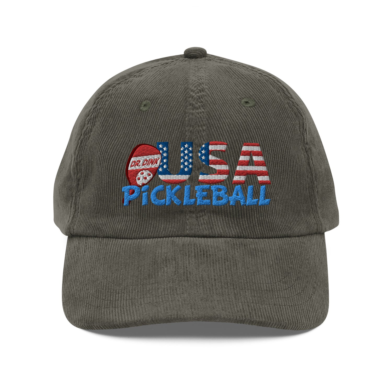 Vintage Corduroy Cap - "Pickleball USA" w/paddle - DocDink.com