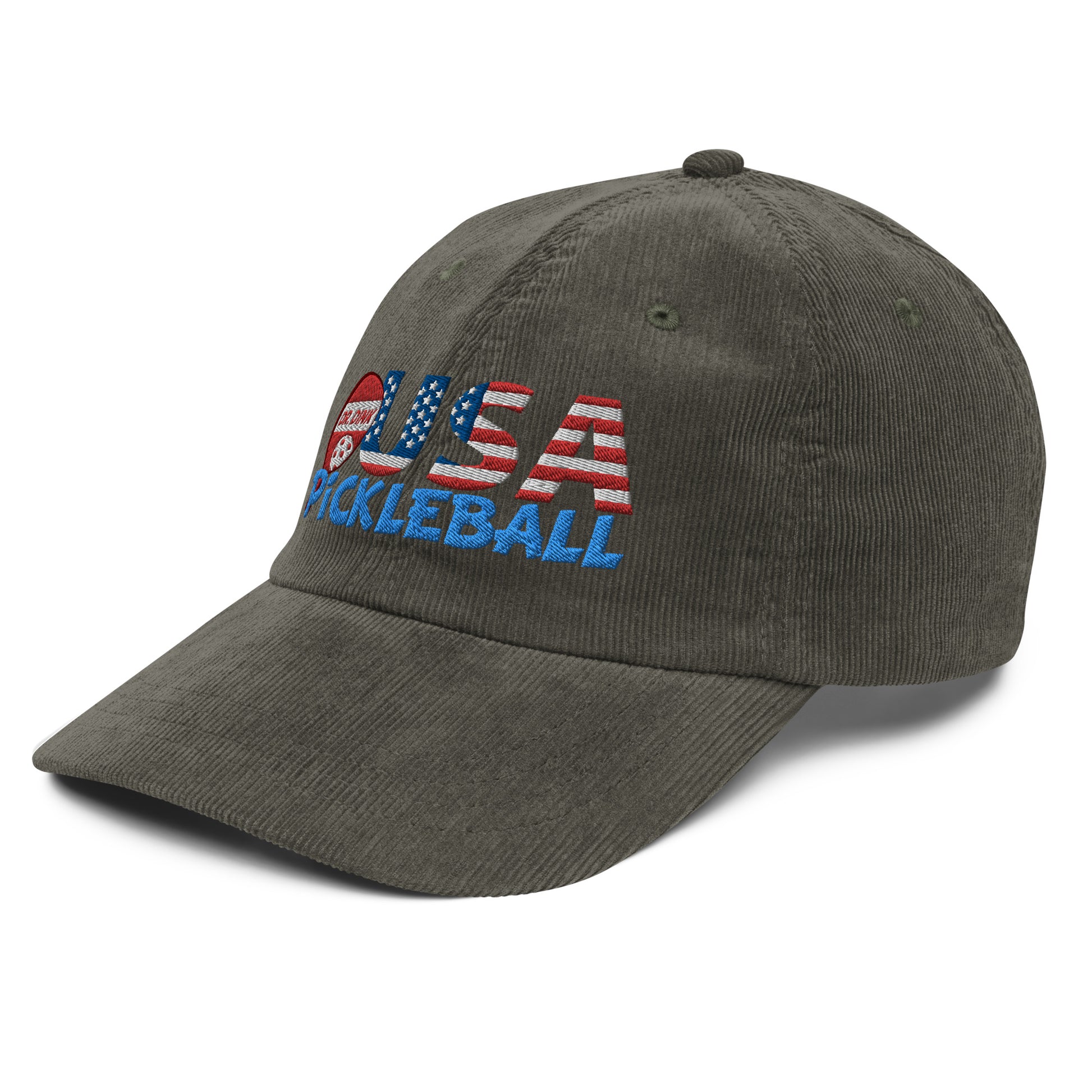 Vintage Corduroy Cap - "Pickleball USA" w/paddle - DocDink.com