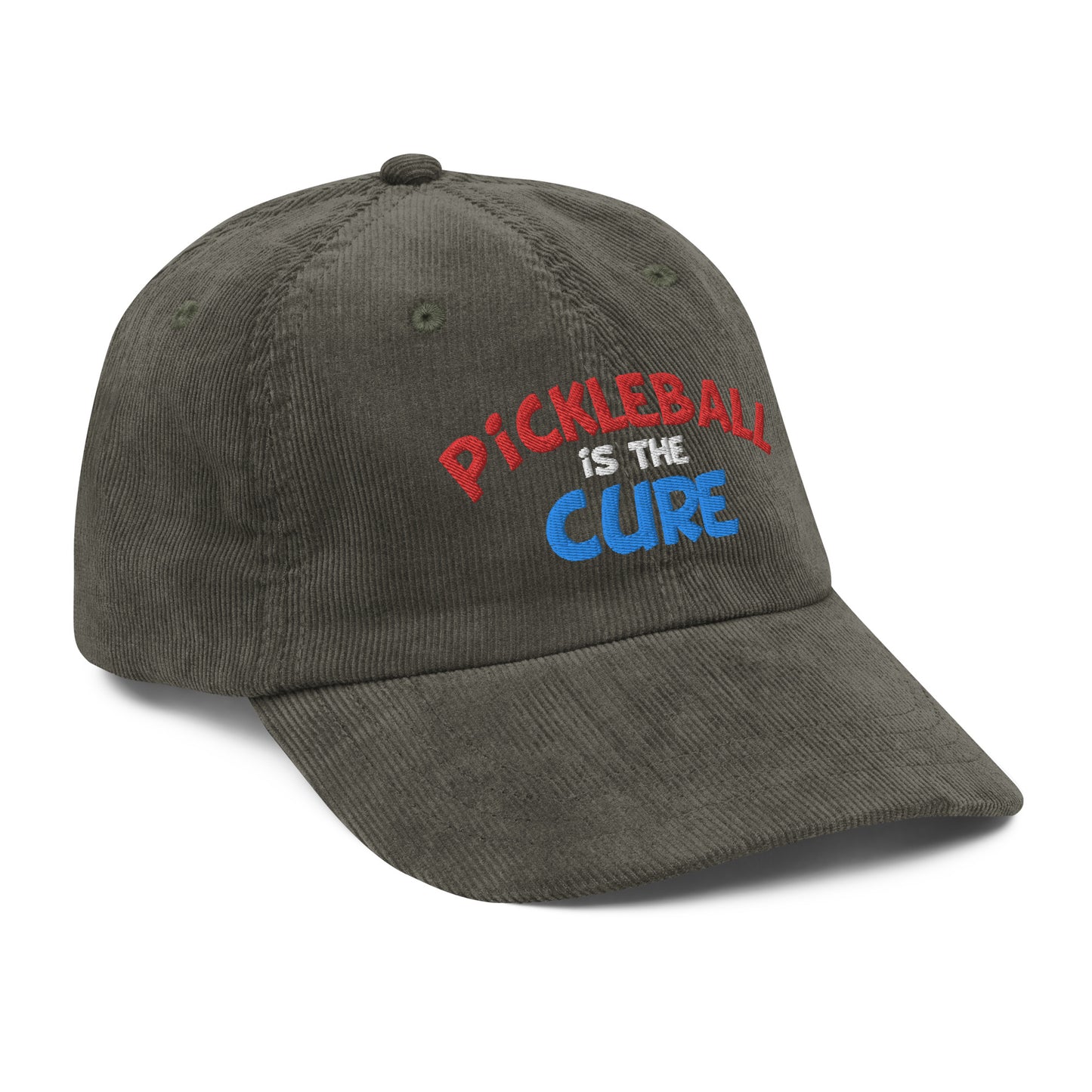 Vintage Corduroy Cap - "Pickleball is the Cure" - DocDink.com