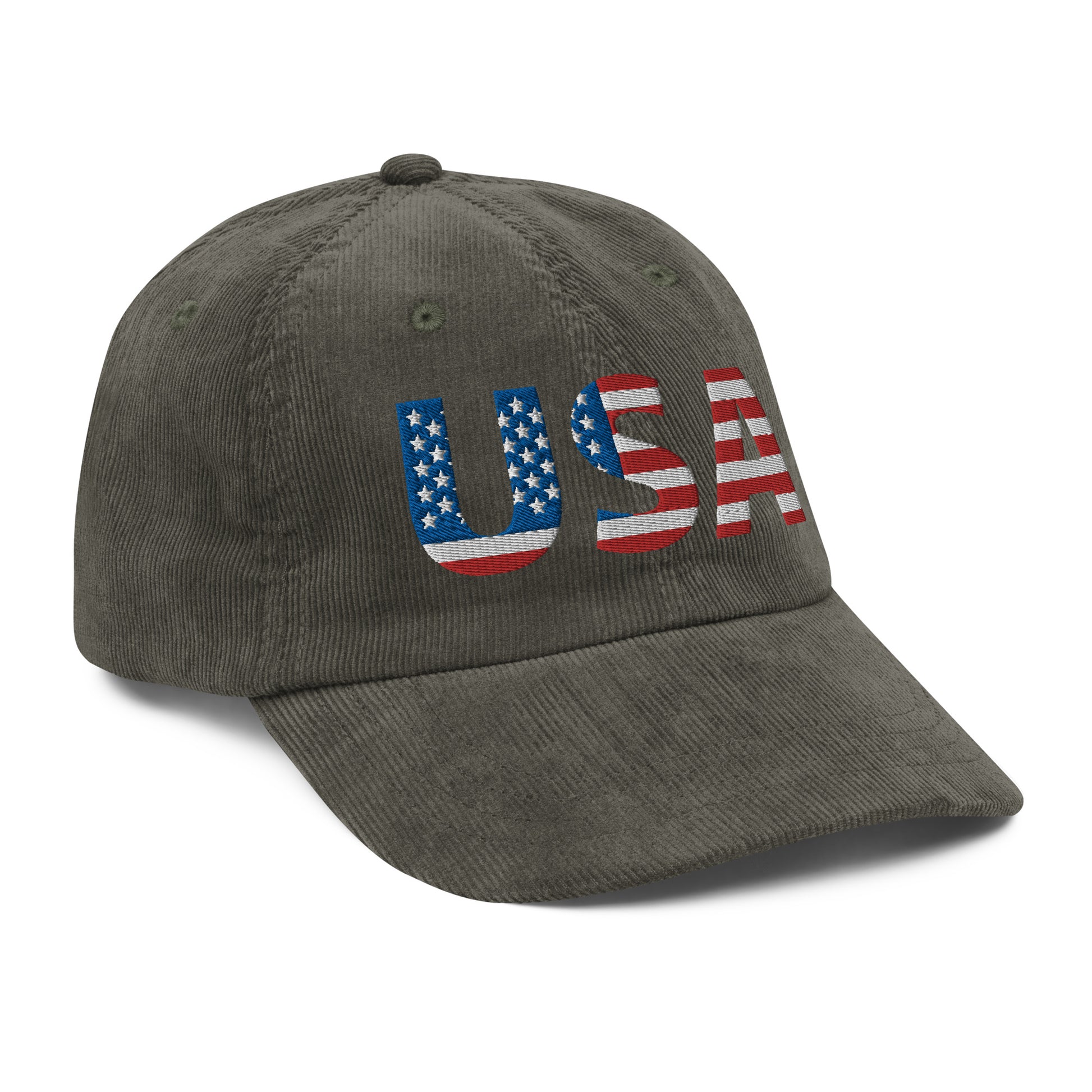 Vintage Corduroy Cap - "USA" - DocDink.com