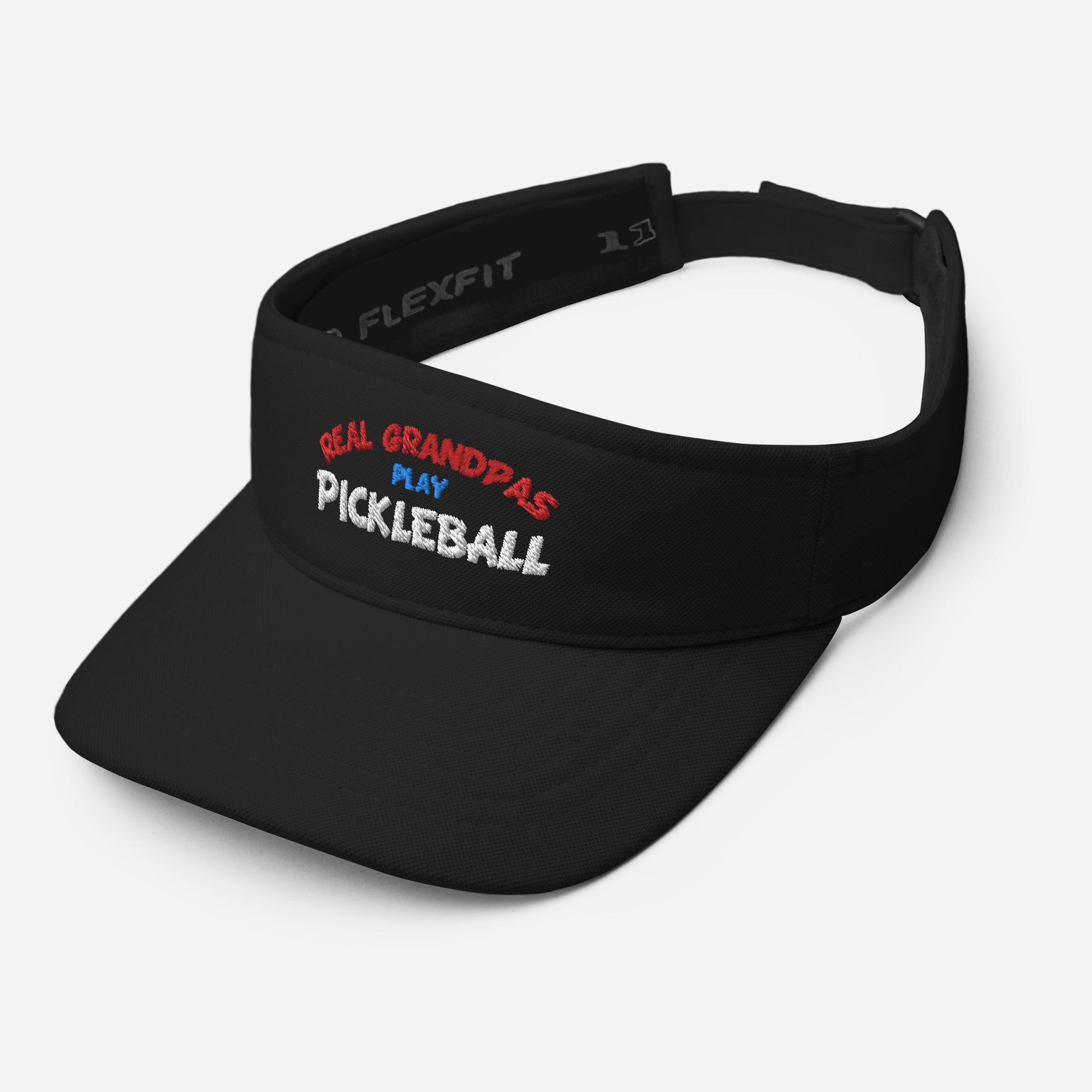 Pickleball Visor - "Real Grandpas Play Pickleball" - DocDink.com