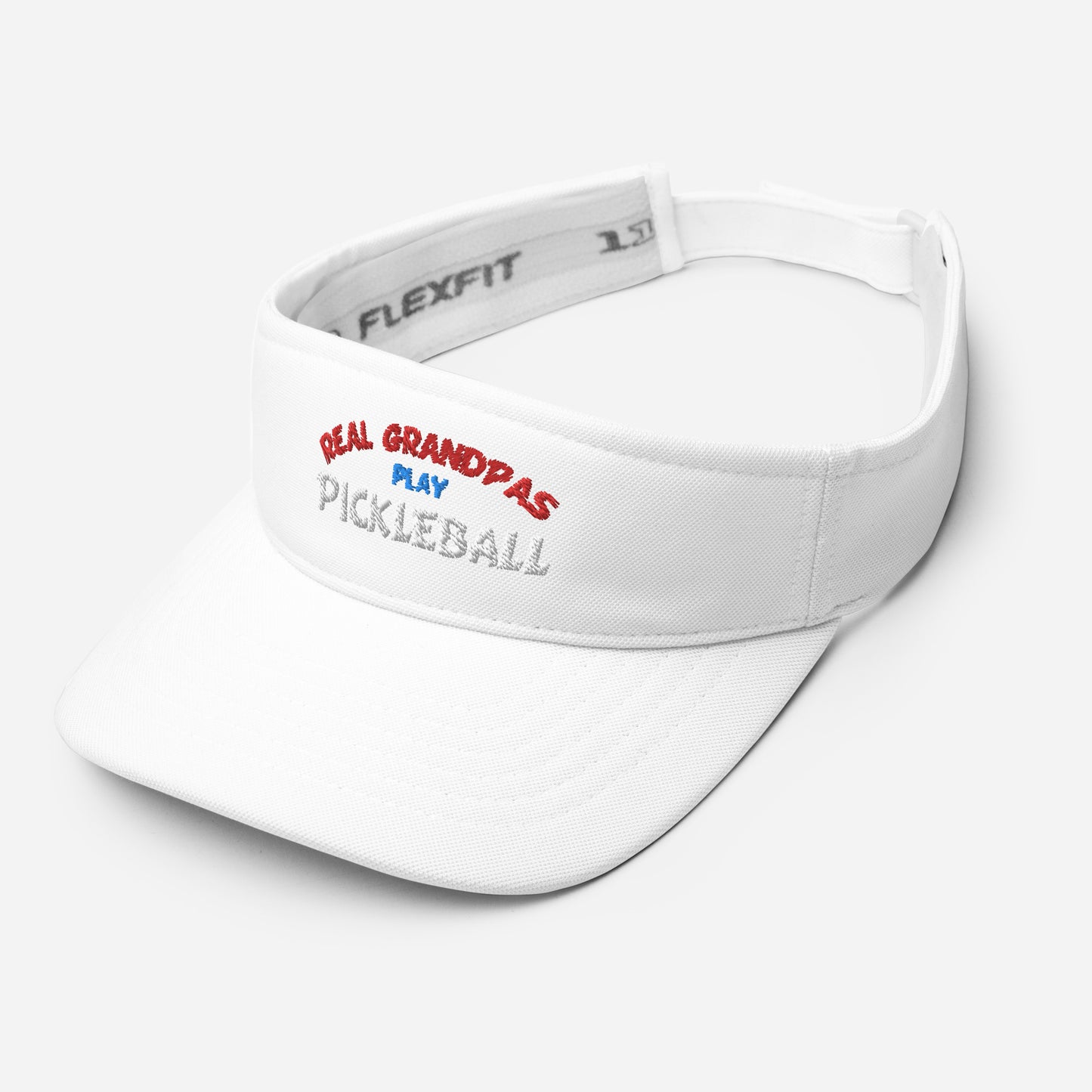 Pickleball Visor - "Real Grandpas Play Pickleball" - DocDink.com