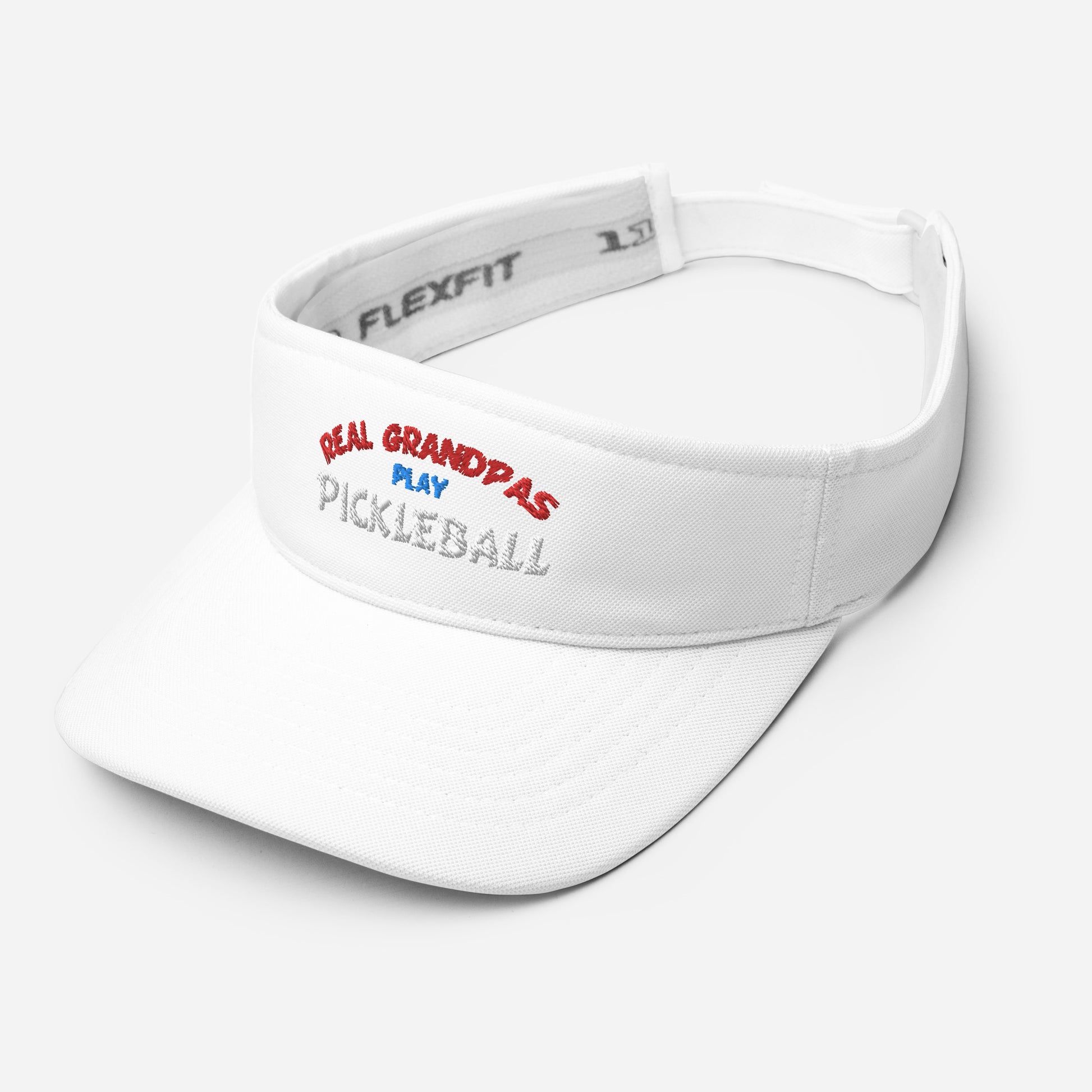 Pickleball Visor - "Real Grandpas Play Pickleball" - DocDink.com