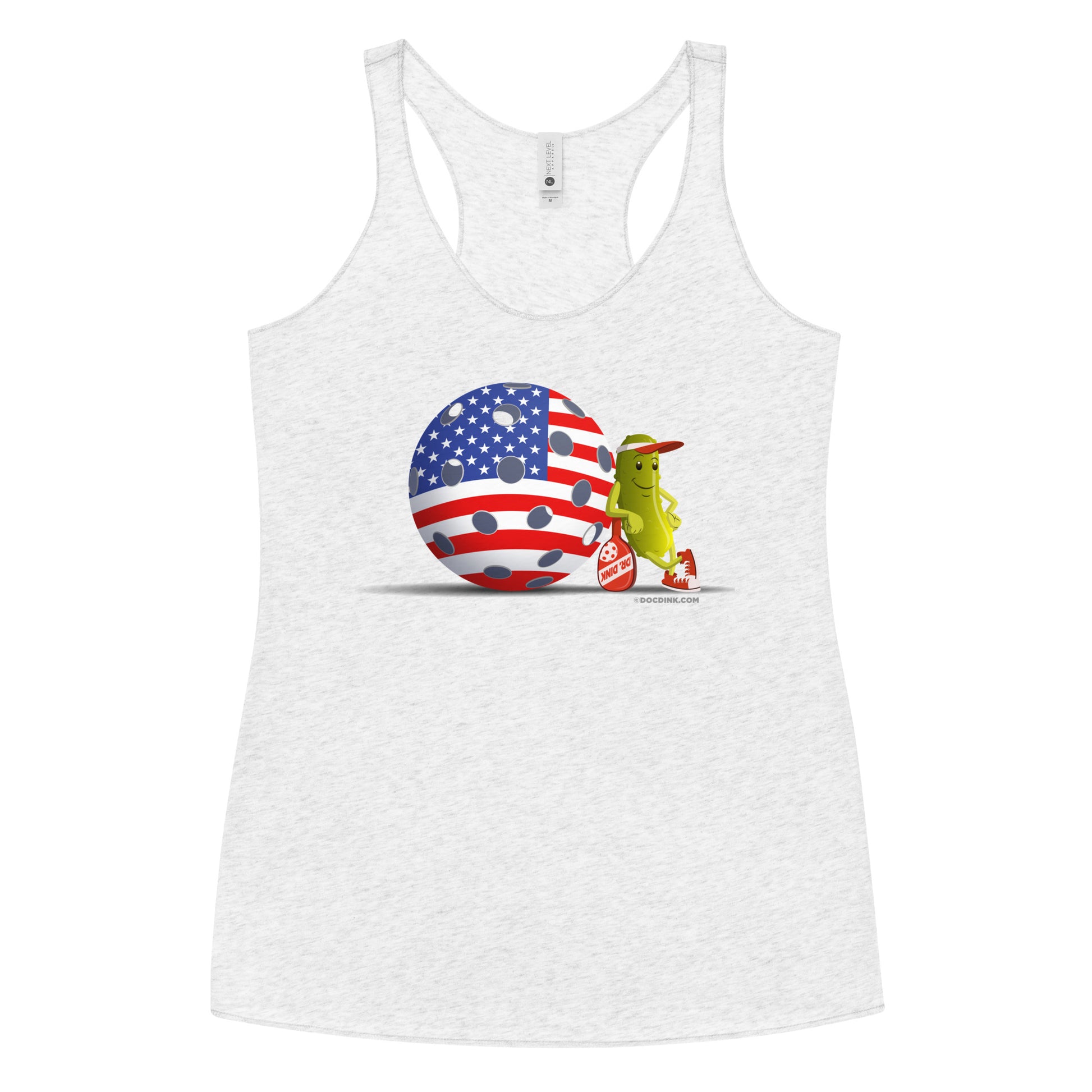 Women's Racerback Pickleball Tank Top - Resting Pickleball USA - DocDink.com