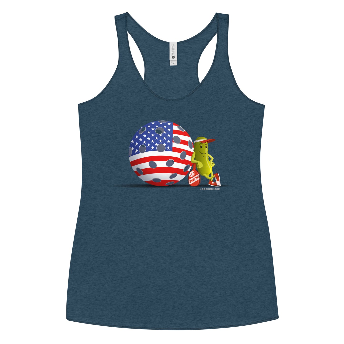 Women's Racerback Pickleball Tank Top - Resting Pickleball USA - DocDink.com