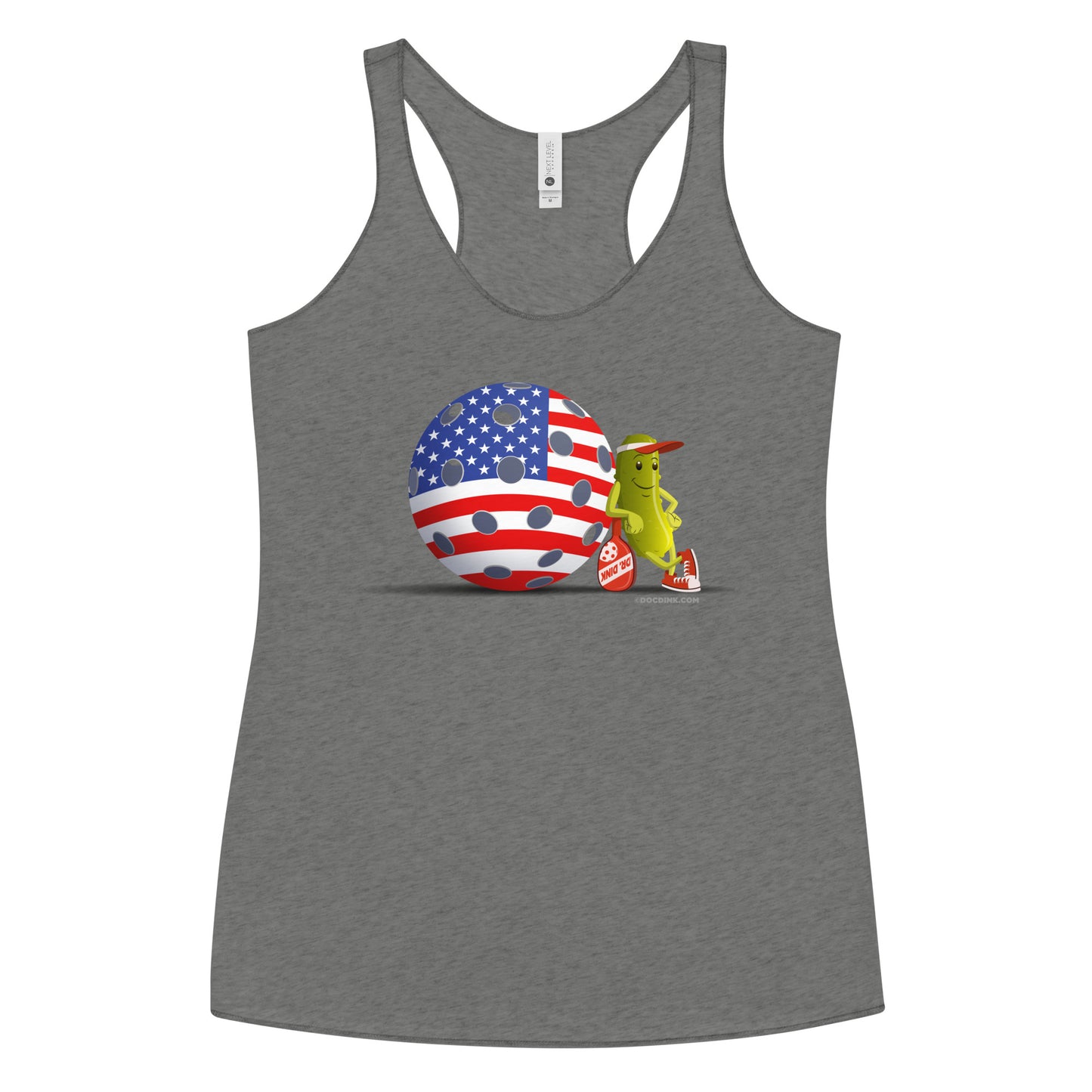 Women's Racerback Pickleball Tank Top - Resting Pickleball USA - DocDink.com