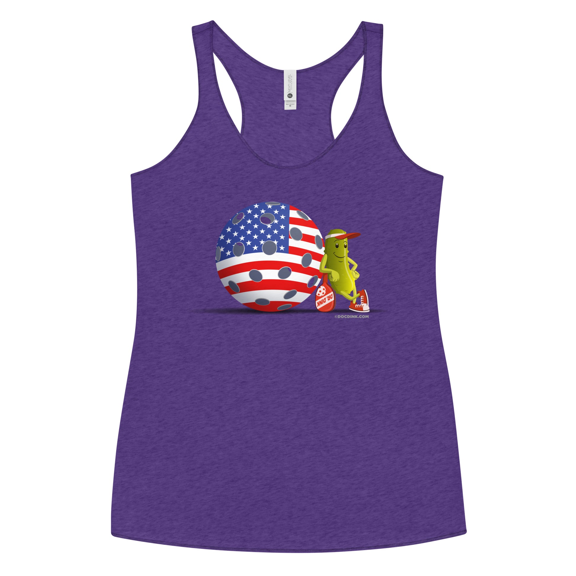 Women's Racerback Pickleball Tank Top - Resting Pickleball USA - DocDink.com