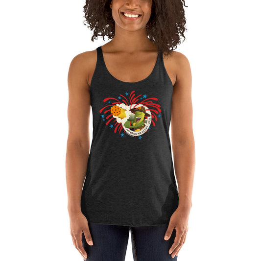 Women's Racerback Pickleball Tank Top - Pickleball Fireworks USA - DocDink.com