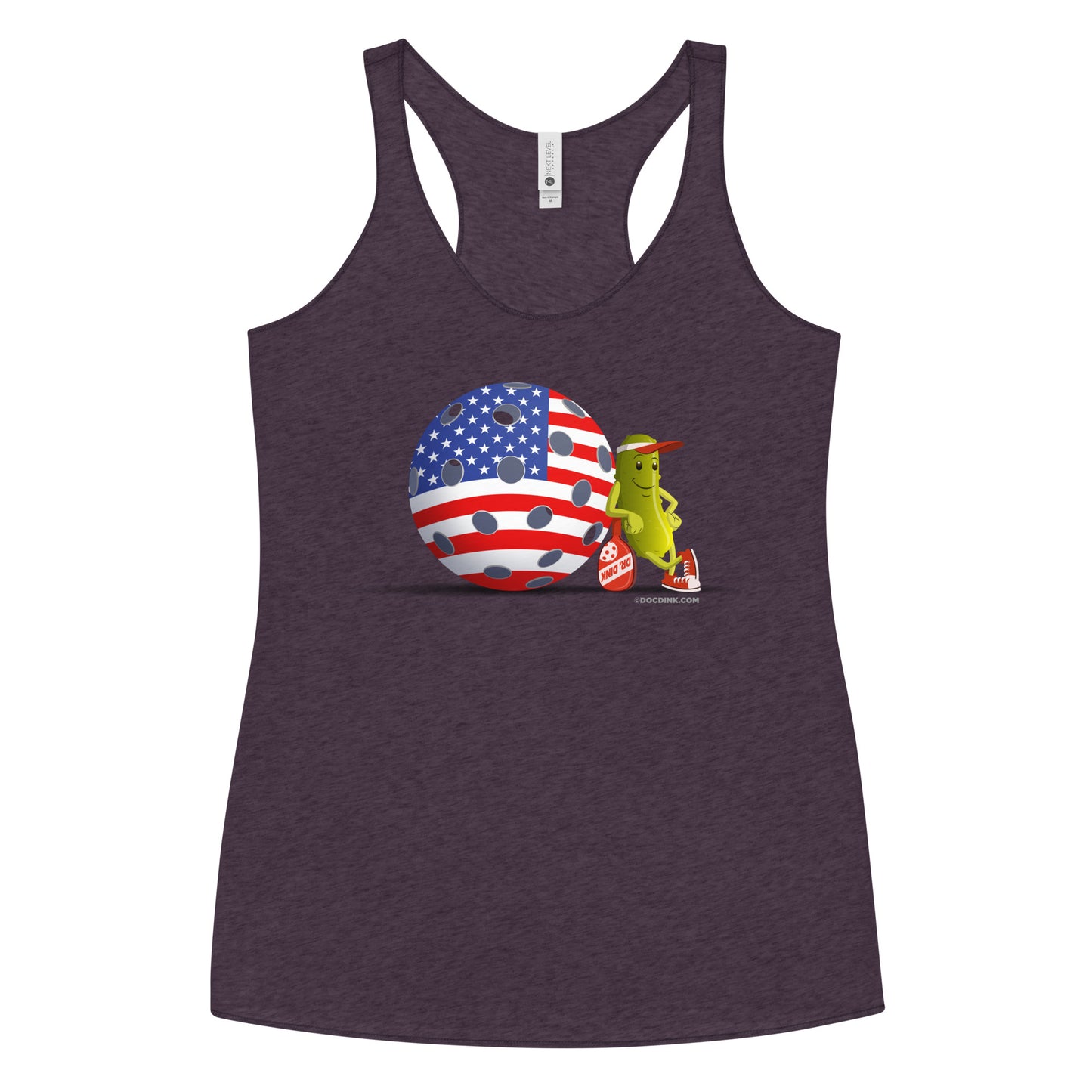 Women's Racerback Pickleball Tank Top - Resting Pickleball USA - DocDink.com