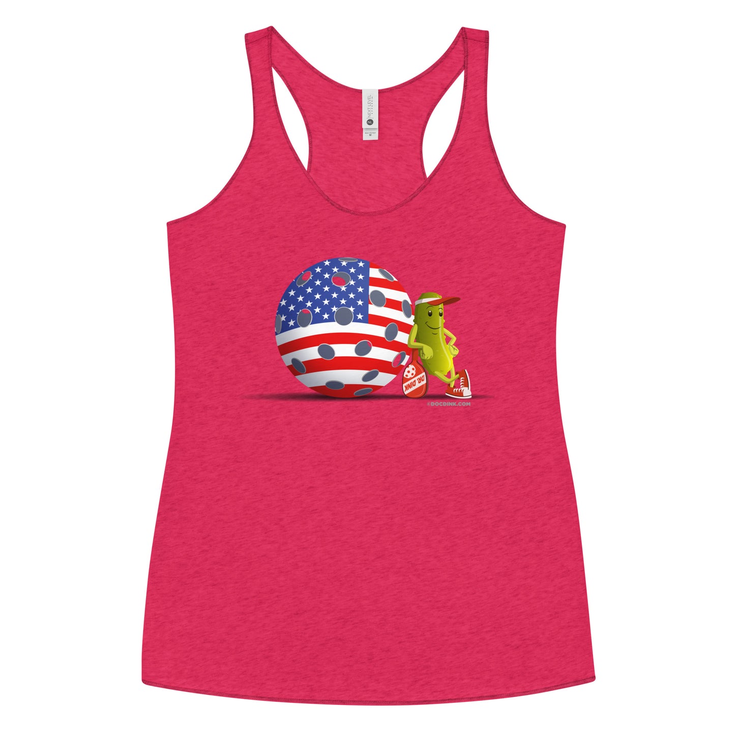 Women's Racerback Pickleball Tank Top - Resting Pickleball USA - DocDink.com