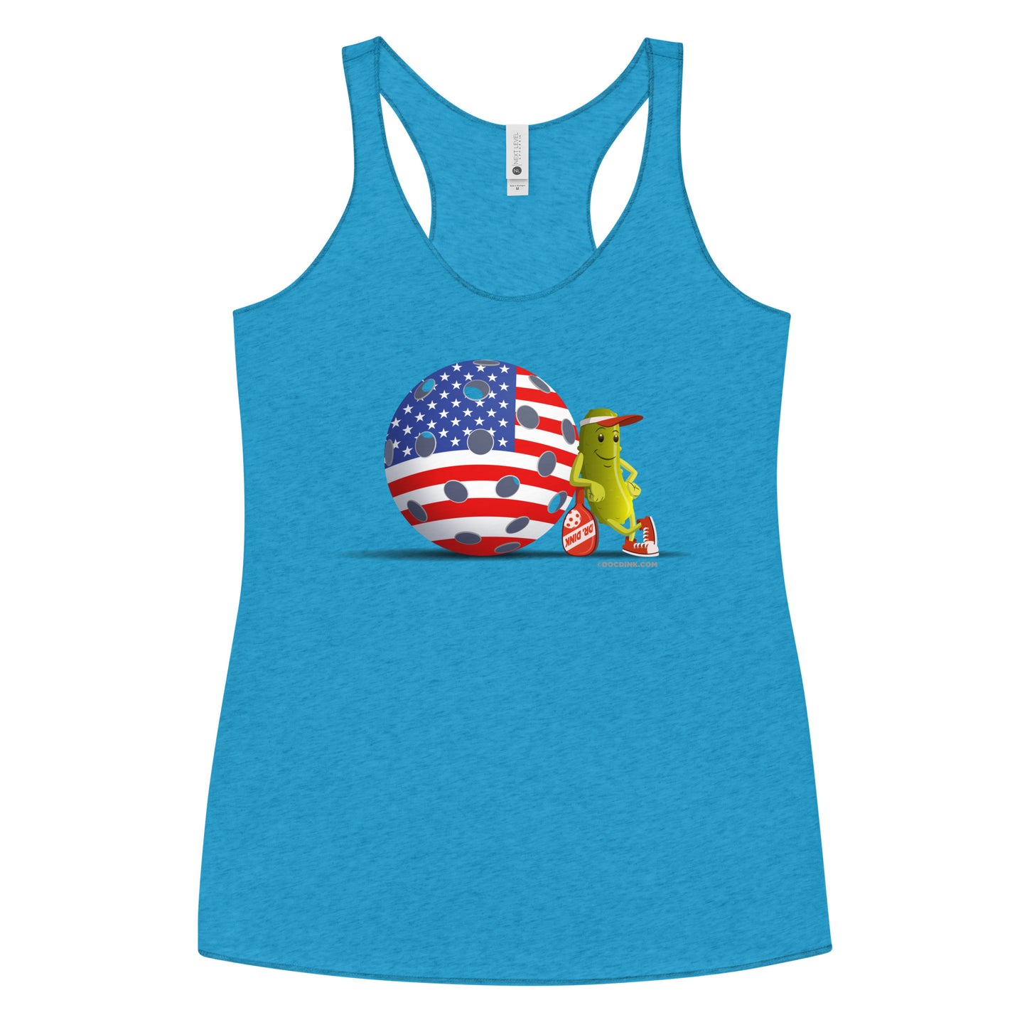 Women's Racerback Pickleball Tank Top - Resting Pickleball USA - DocDink.com