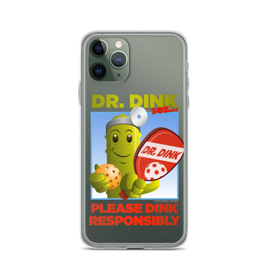 Pickleball iPhone Case - "Please Dink Responsibly!" - DocDink.com