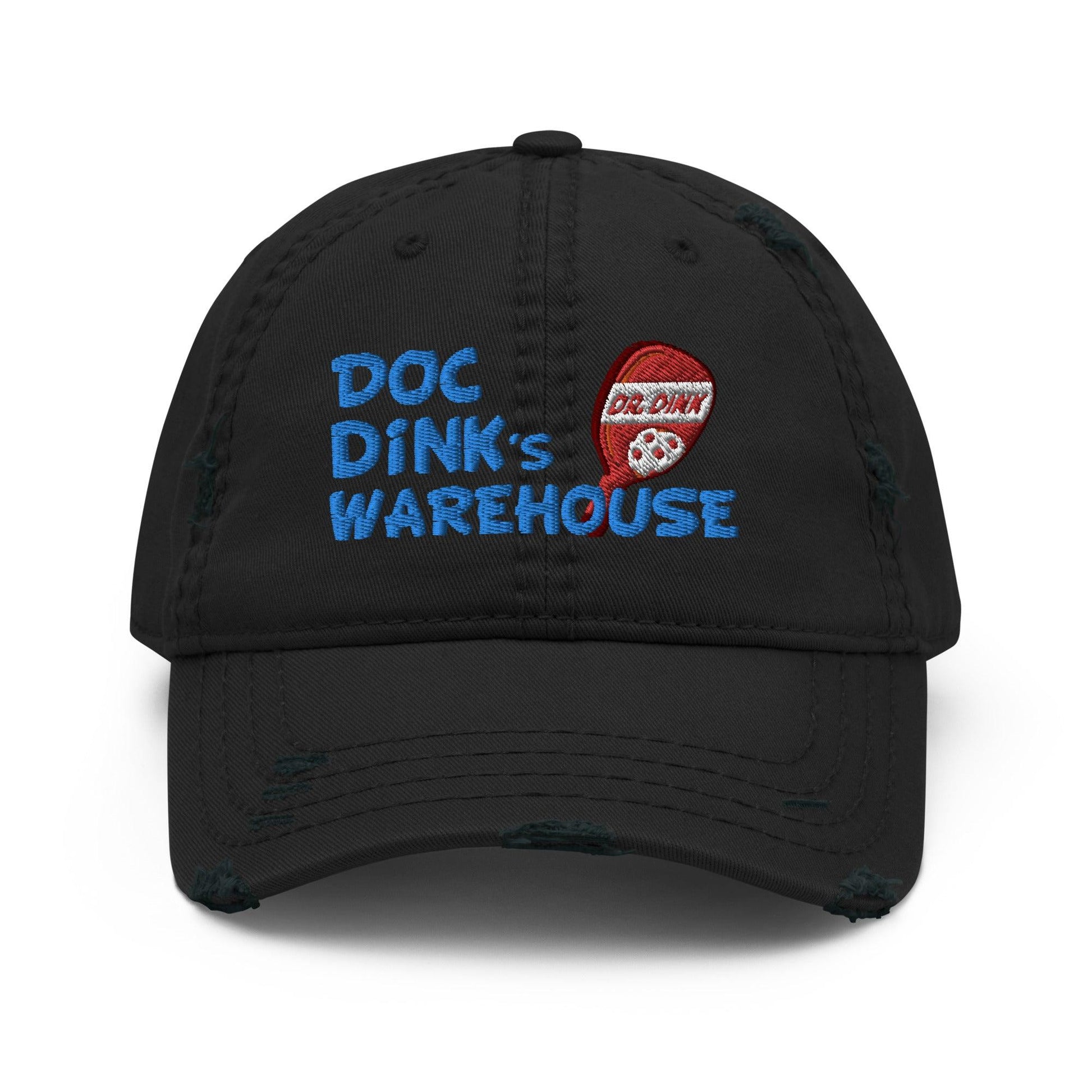 Distressed Dad Hat - Doc Dink's Warehouse - BLACK - DocDink.com