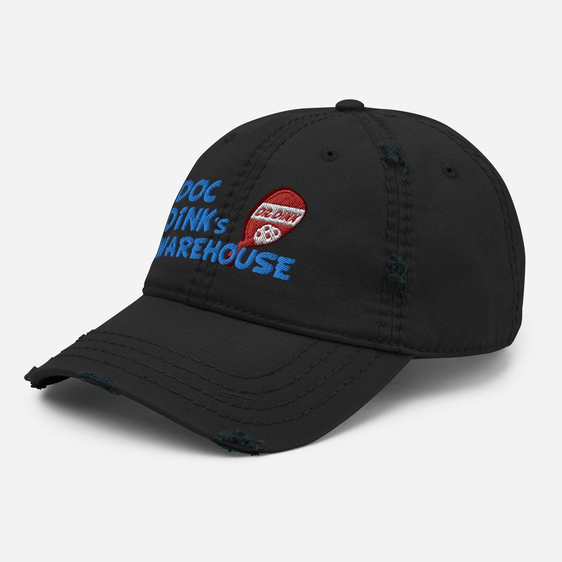 Distressed Dad Hat - Doc Dink's Warehouse - BLACK - DocDink.com