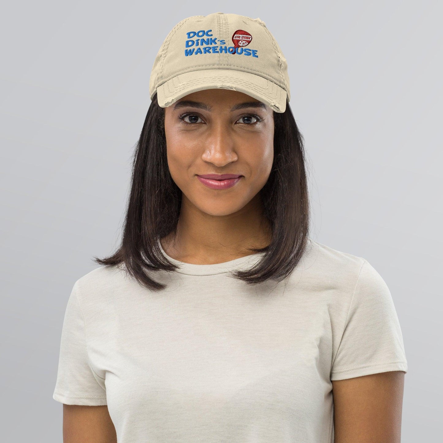 Distressed Dad Hat - Doc Dink's Warehouse - KHAKI - DocDink.com