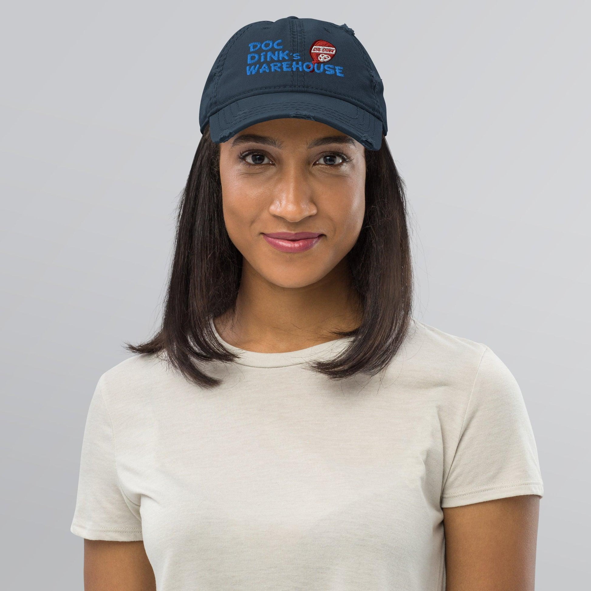 Distressed Dad Hat - Doc Dink's Warehouse - NAVY - DocDink.com