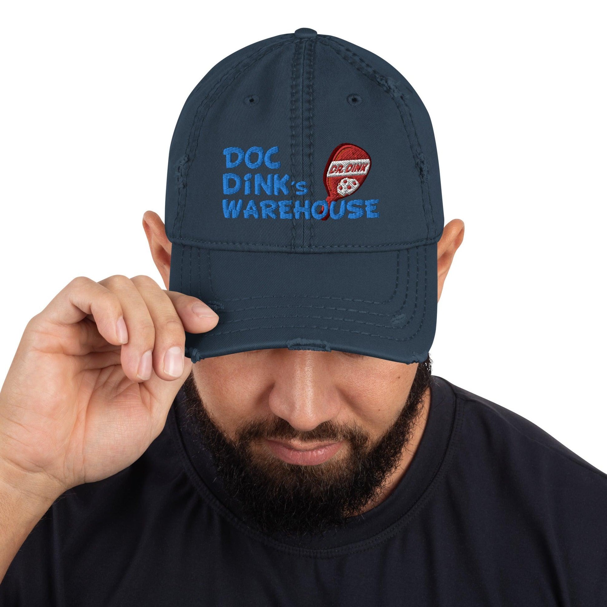 Distressed Dad Hat - Doc Dink's Warehouse - NAVY - DocDink.com