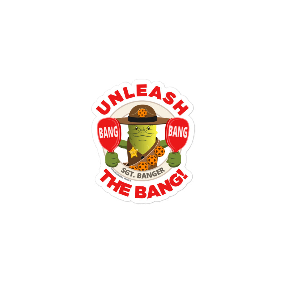 Pickleball Stickers - "Unleash the Bang!" - DocDink.com