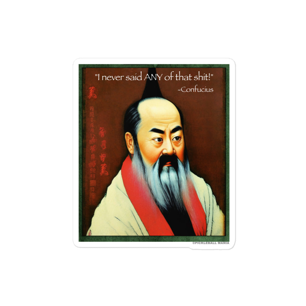 Decorative Confucius says Stickers - DocDink.com